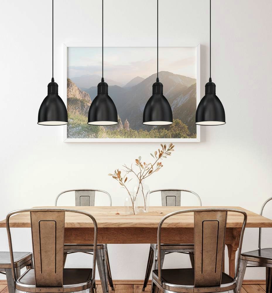 EGLO Hanglamp PRIDDY hanglamp, pendellamp, staal, zwart, E27, industrieel
