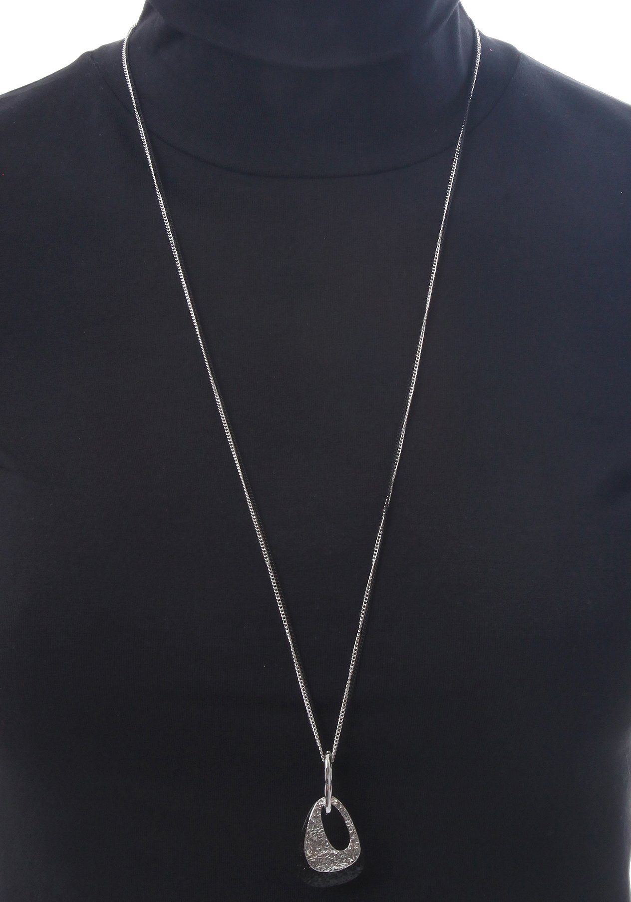 Firetti Lange ketting zwart-wit look met zirkoon (synthetisch)