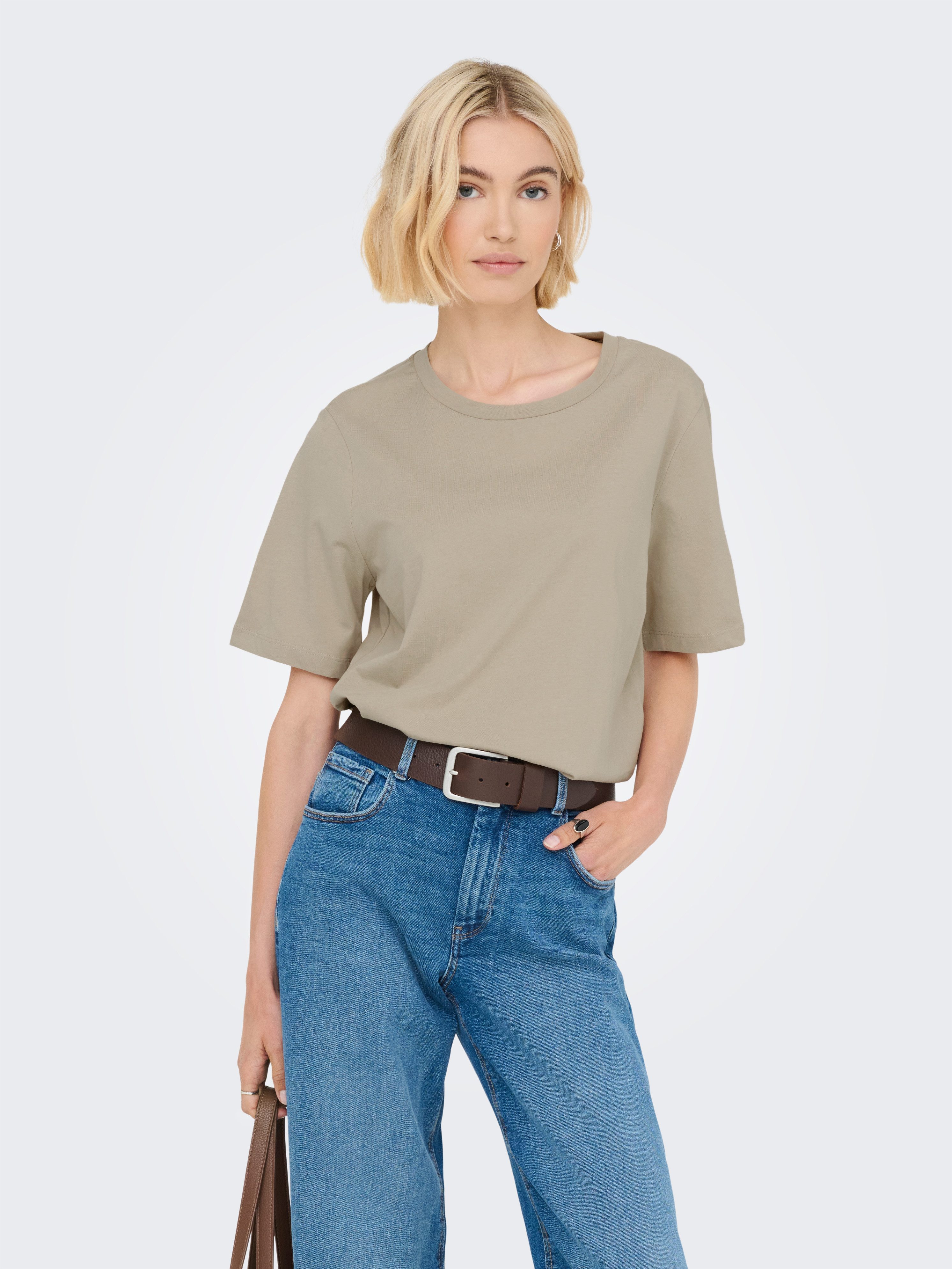 Only Shirt met korte mouwen ONLONLY S/S TEE NOOS 2 PACK (set, 2-delig)