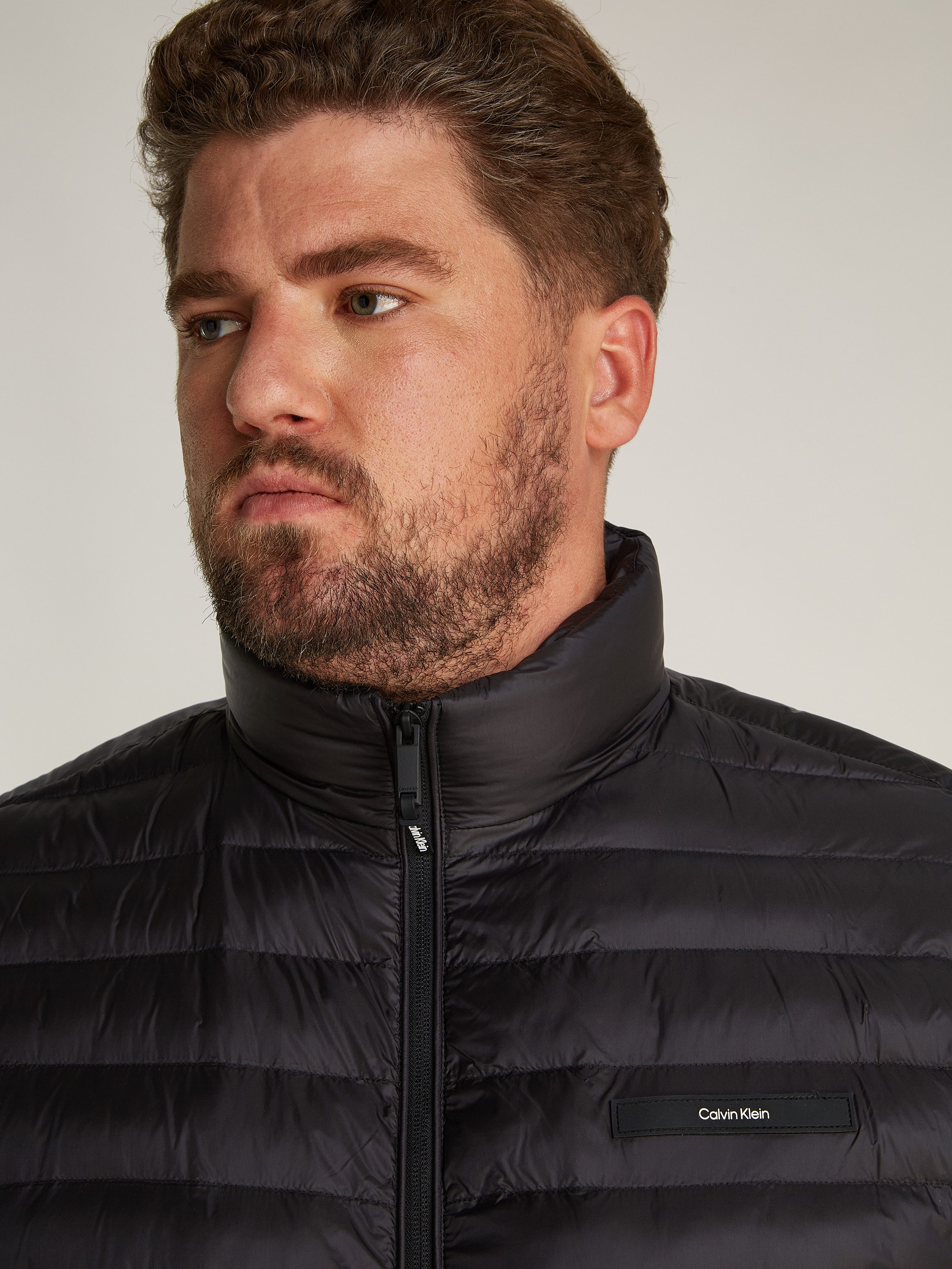 Calvin Klein Gewatteerde jas BT_LW QUILT JACKET in grote maten met logopatch