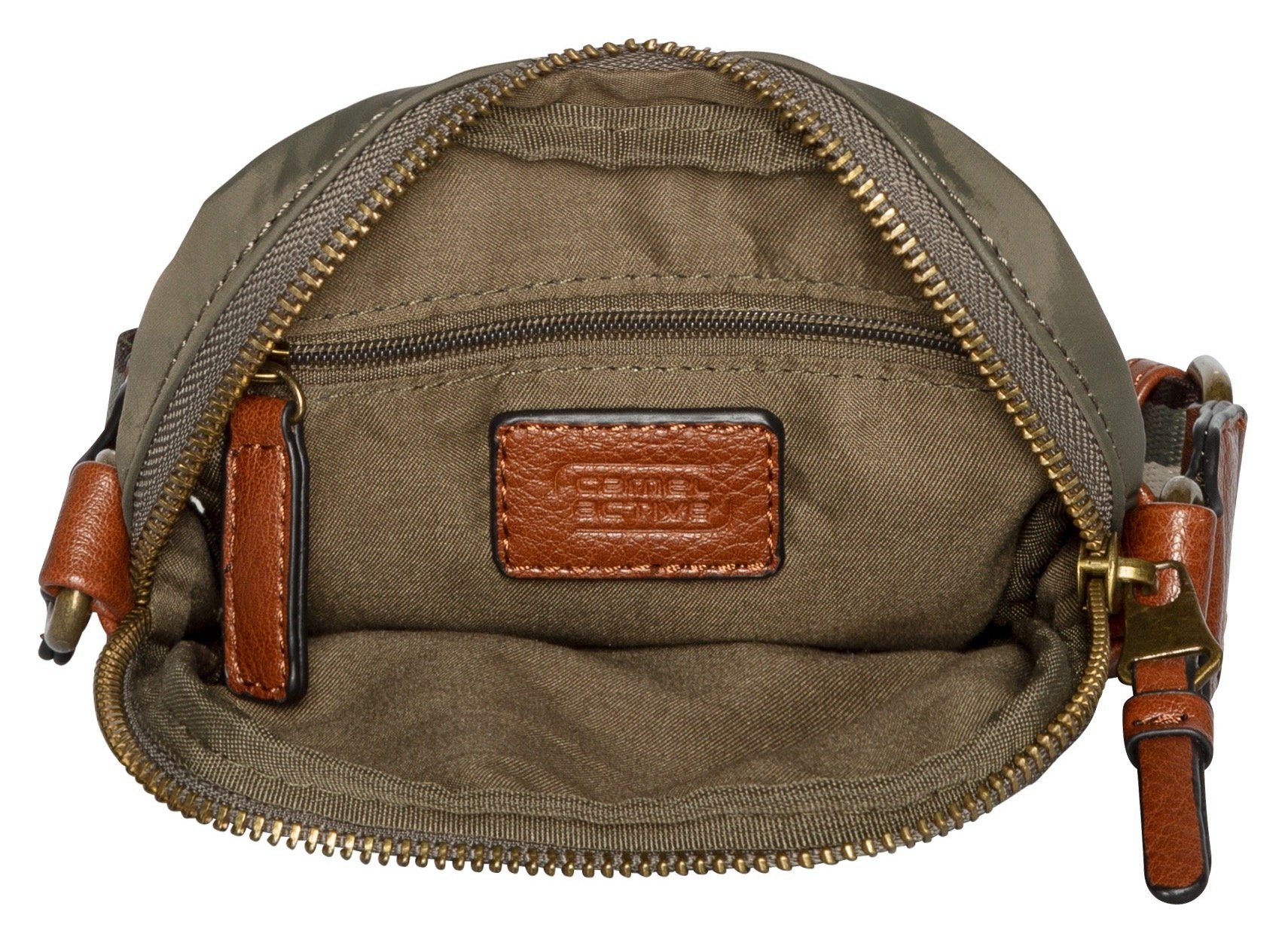 camel active Gsm-tasje Bari van hoogwaardig mat nylon met gestreept geweven band
