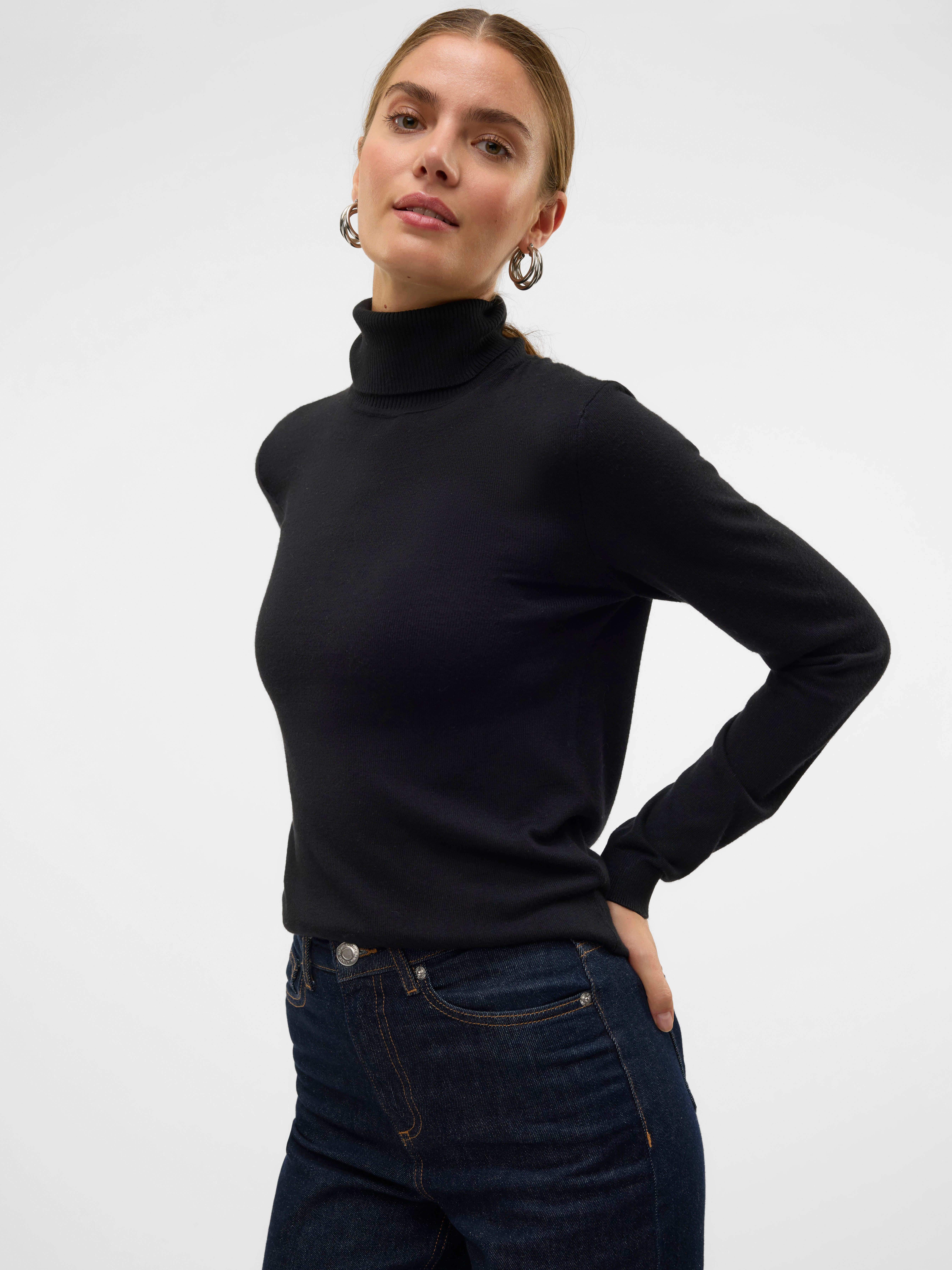 Vero Moda Gebreide trui VMIRIS LS ROLLNECK PULLOVER GA NOOS