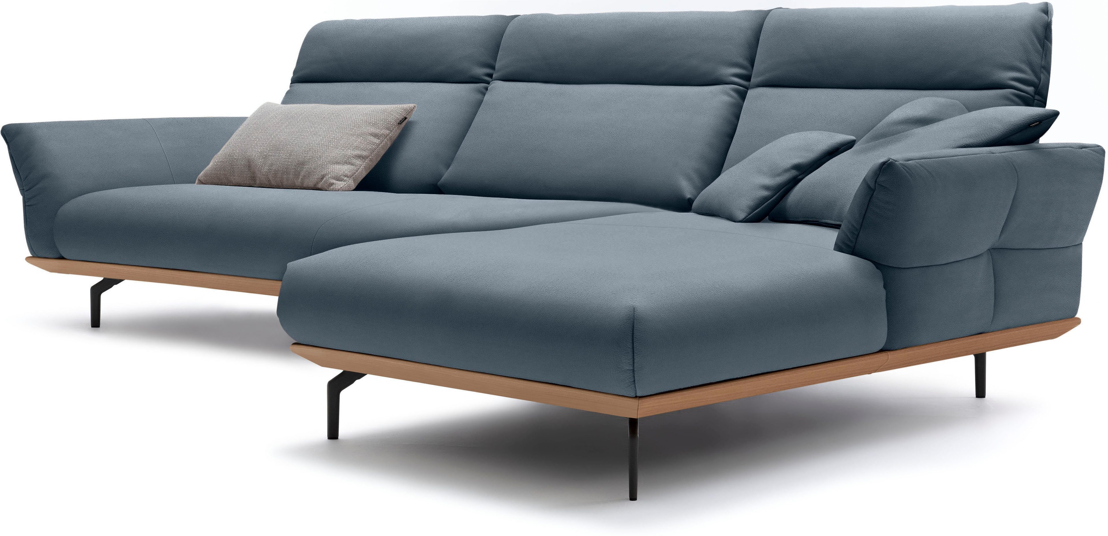 Creation BY ROLF BENZ Hoekbank Hs.460 Sokkel in eiken, onderstel in umbra grijs, breedte 338 cm