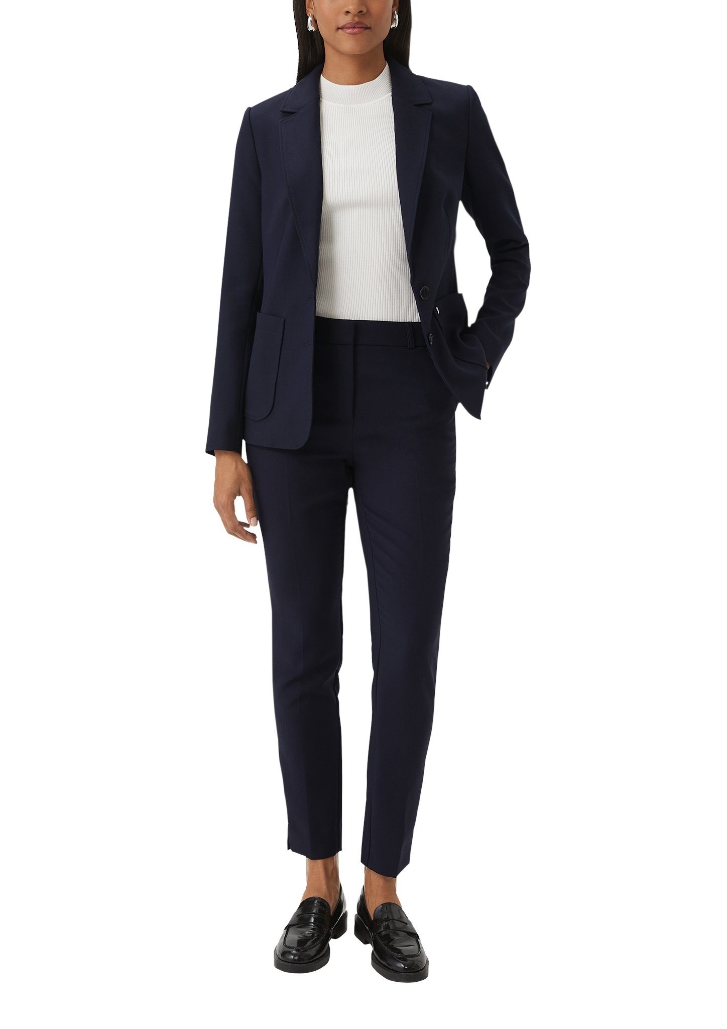 Comma Pantalon met plooi en verborgen sluiting