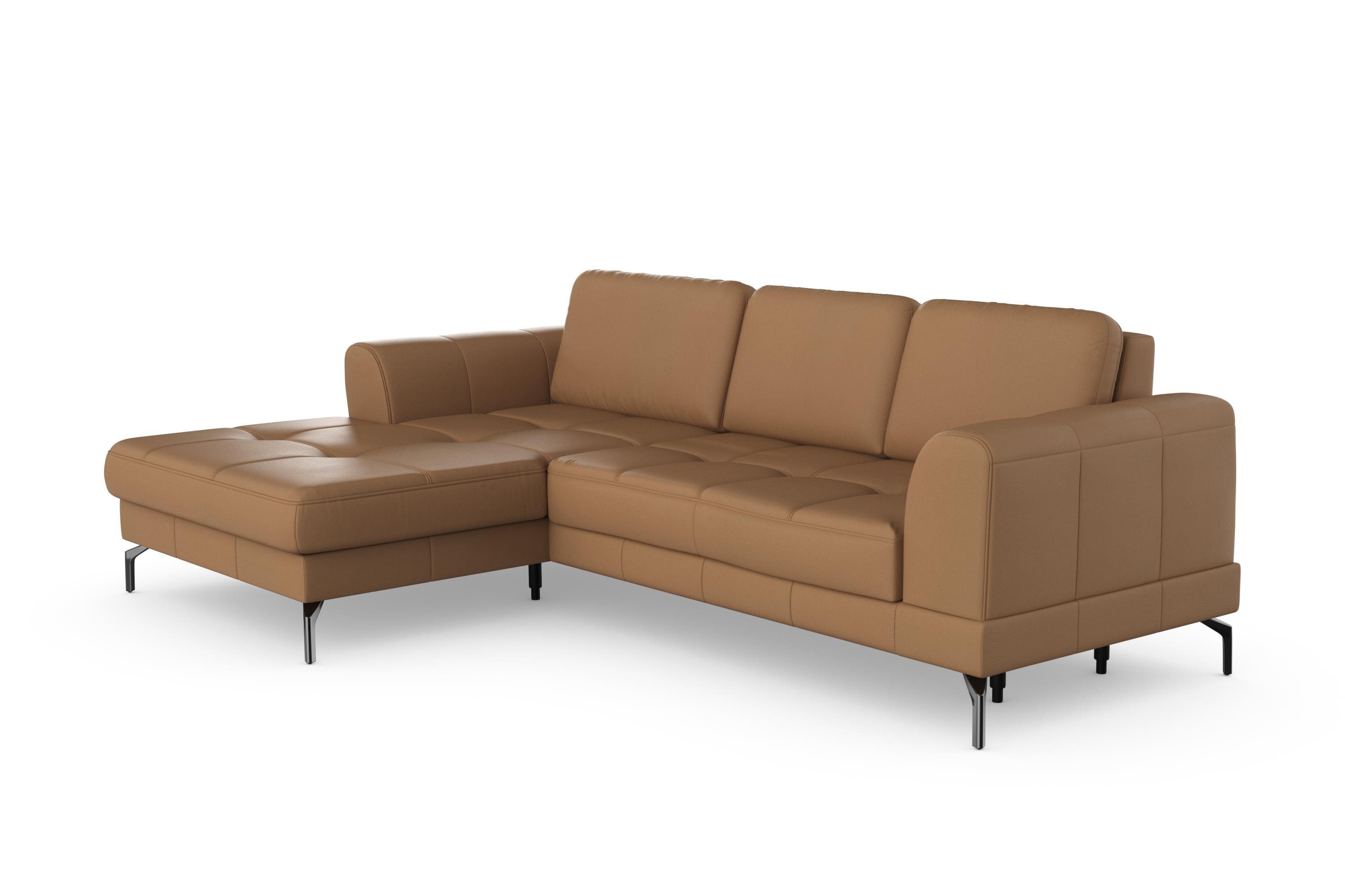 sit&more Hoekbank Bendigo L-vorm inclusief zitdiepteverstelling, bodemvrijheid 15 cm, 2 pootkleuren