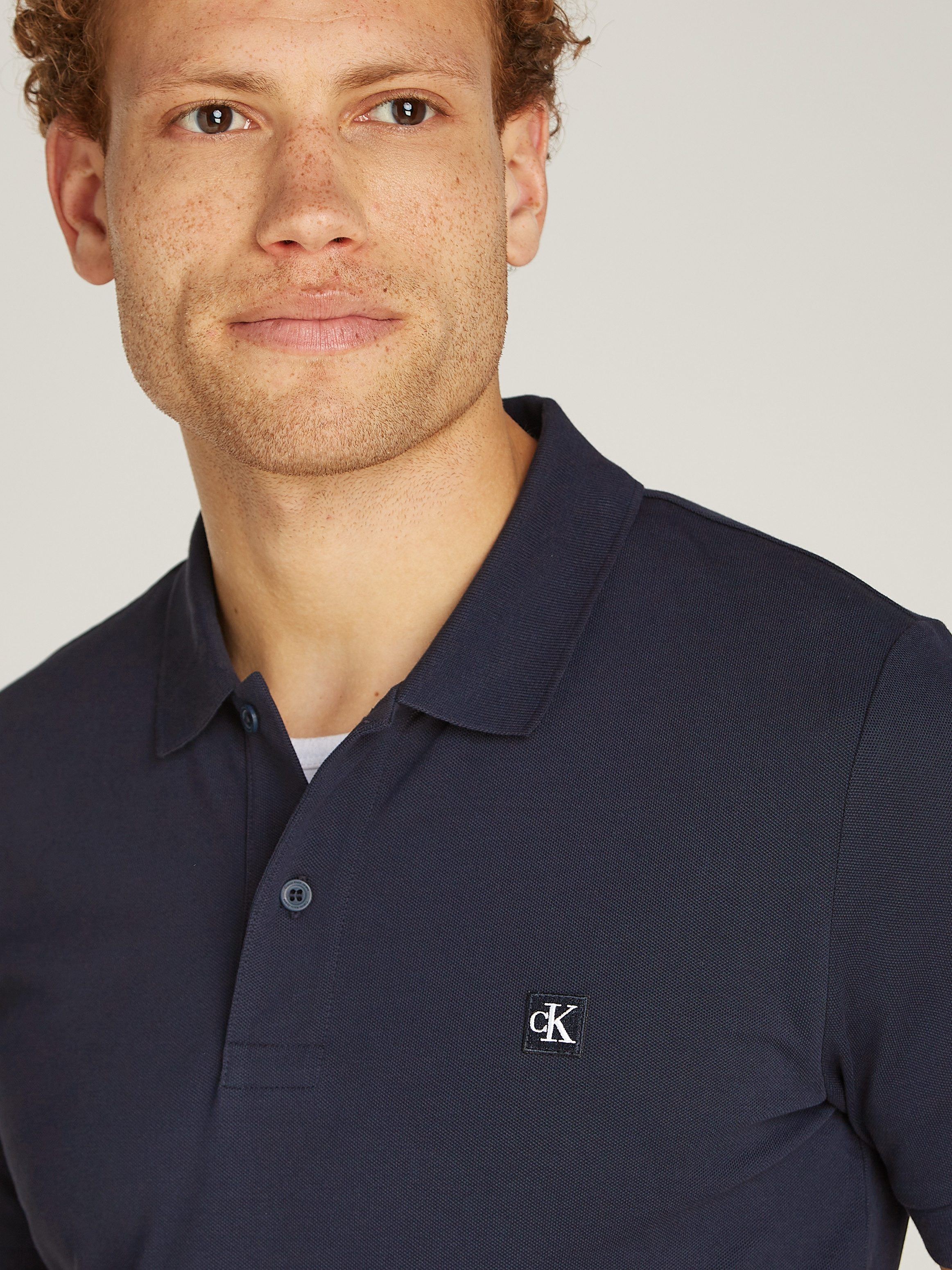 Calvin Klein Poloshirt CK EMBRO BADGE SLIM POLO