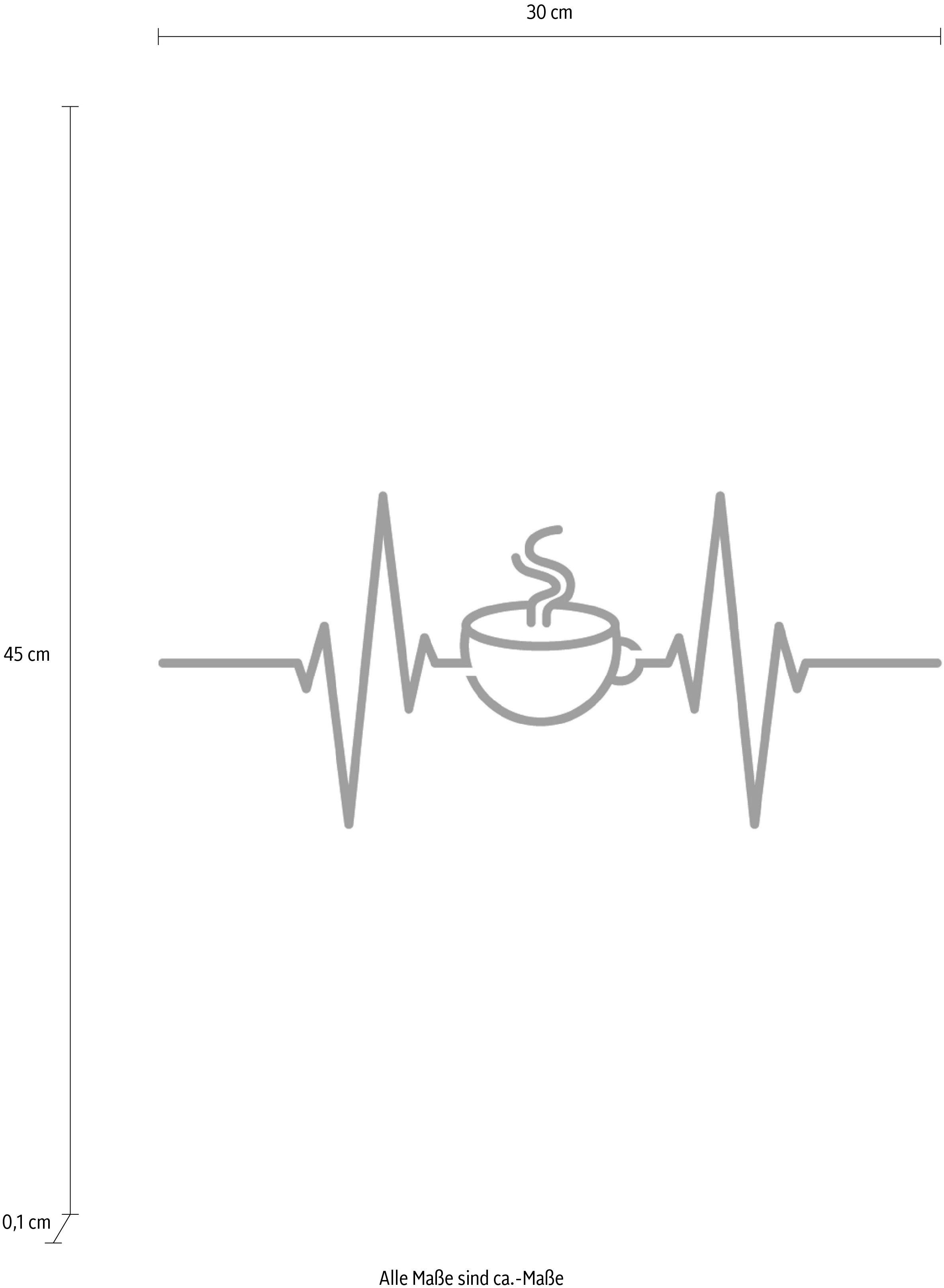 queence Sierobject voor aan de wand Koffie Stalen bord, blikken bord, spreuk, grappig, wanddecoratie, retro, 20x30cm