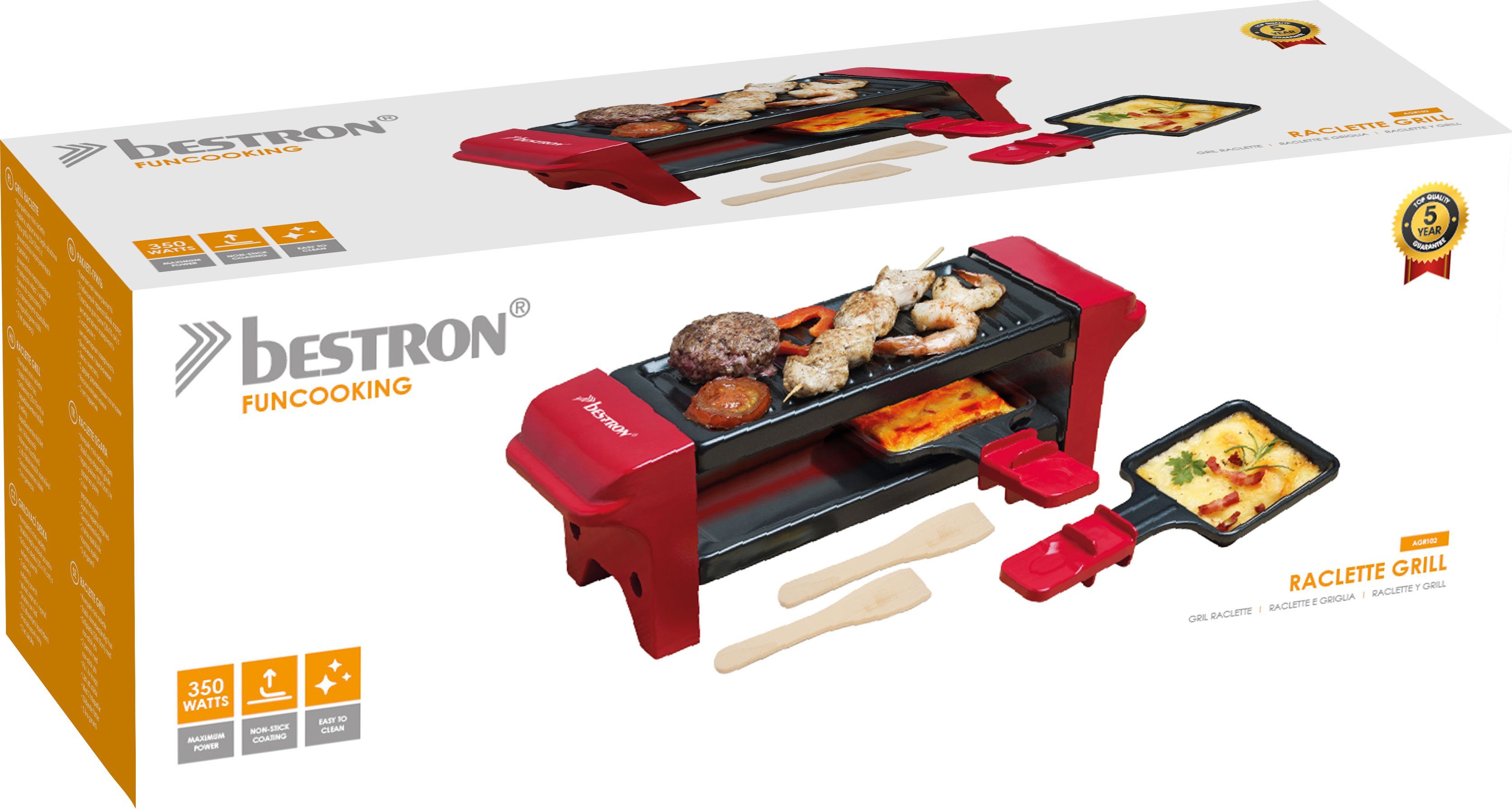 bestron Raclette AGR102 Antiaanbaklaag