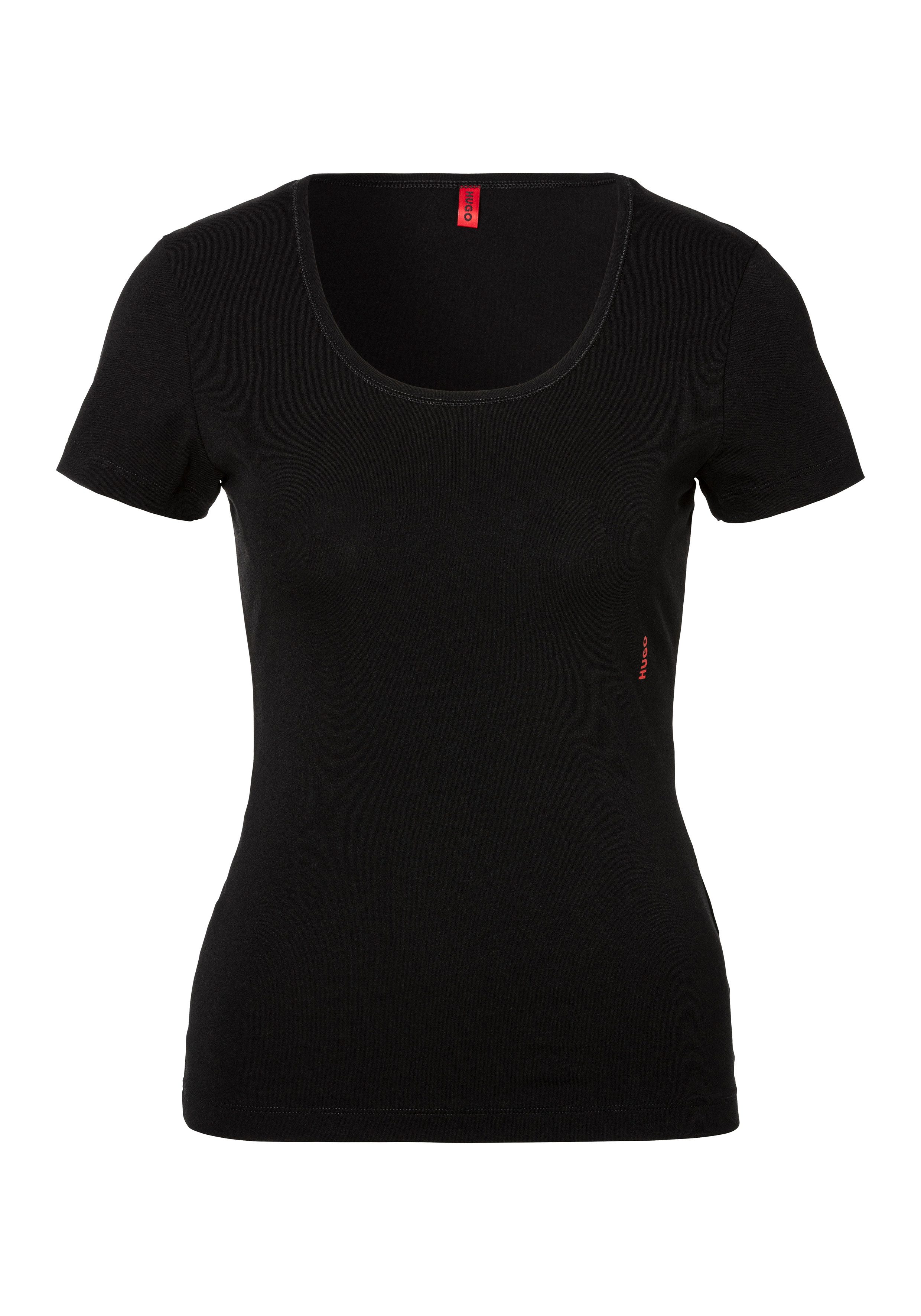 HUGO underwear T-shirt TWIN met verticale logoprint (2-delig, Set van 2)