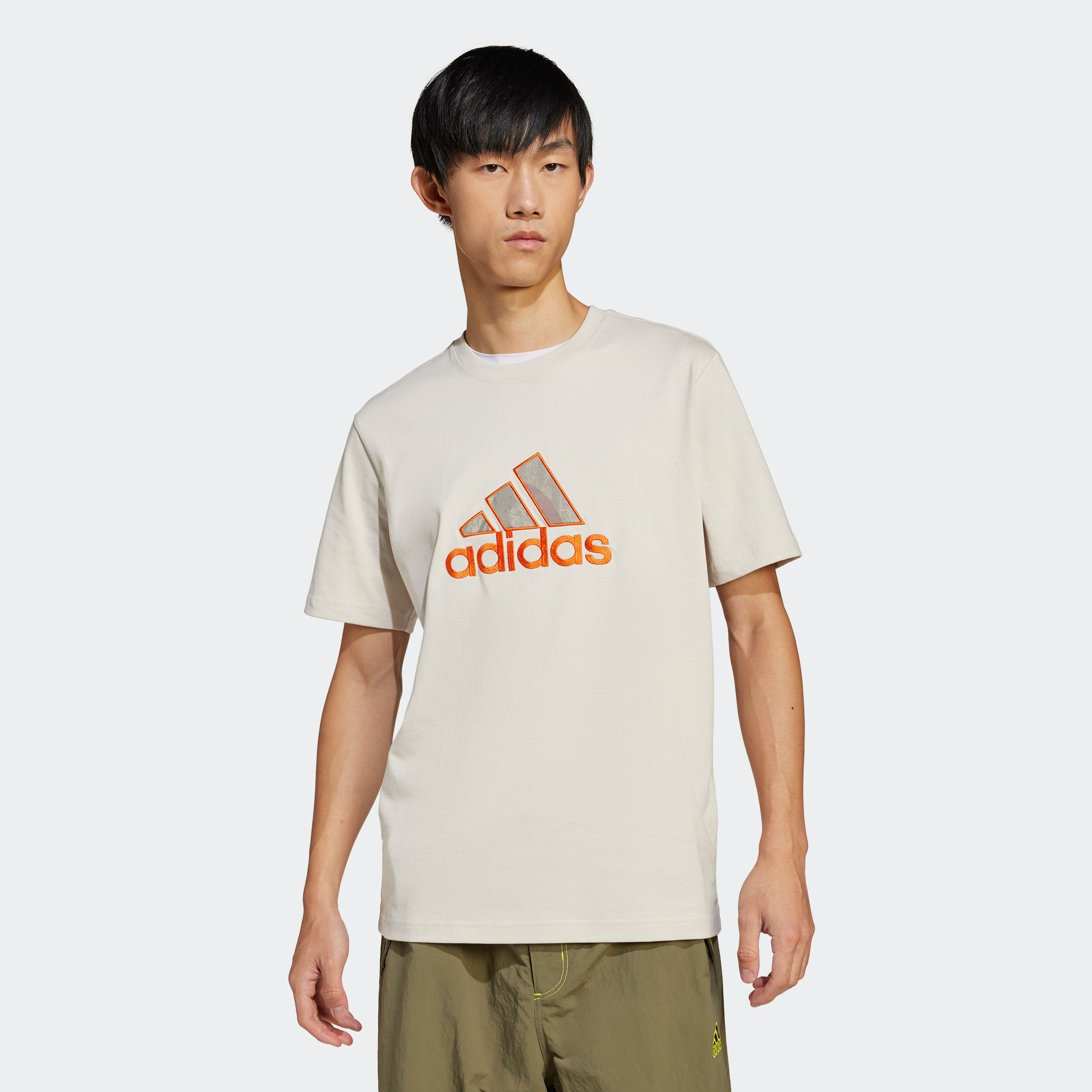 adidas Originals T-shirt GRFX TEE heren t-shirts maat L beige