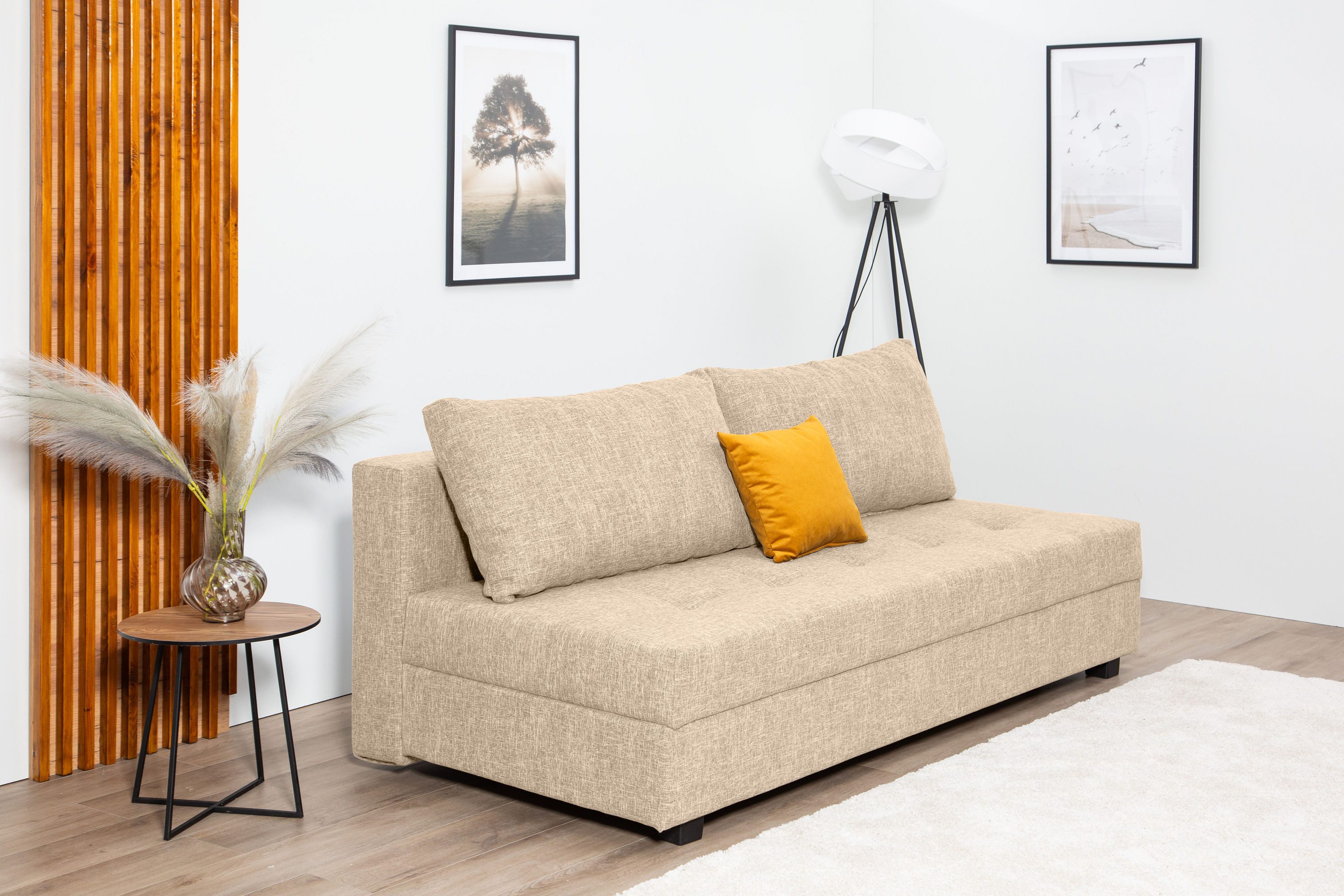 COLLECTION AB Slaapbank DARIA inclusief slaapfunctie en bedlade Slaapbank, bedfunctie, bedlade, inclusief rugkussens, veerkern