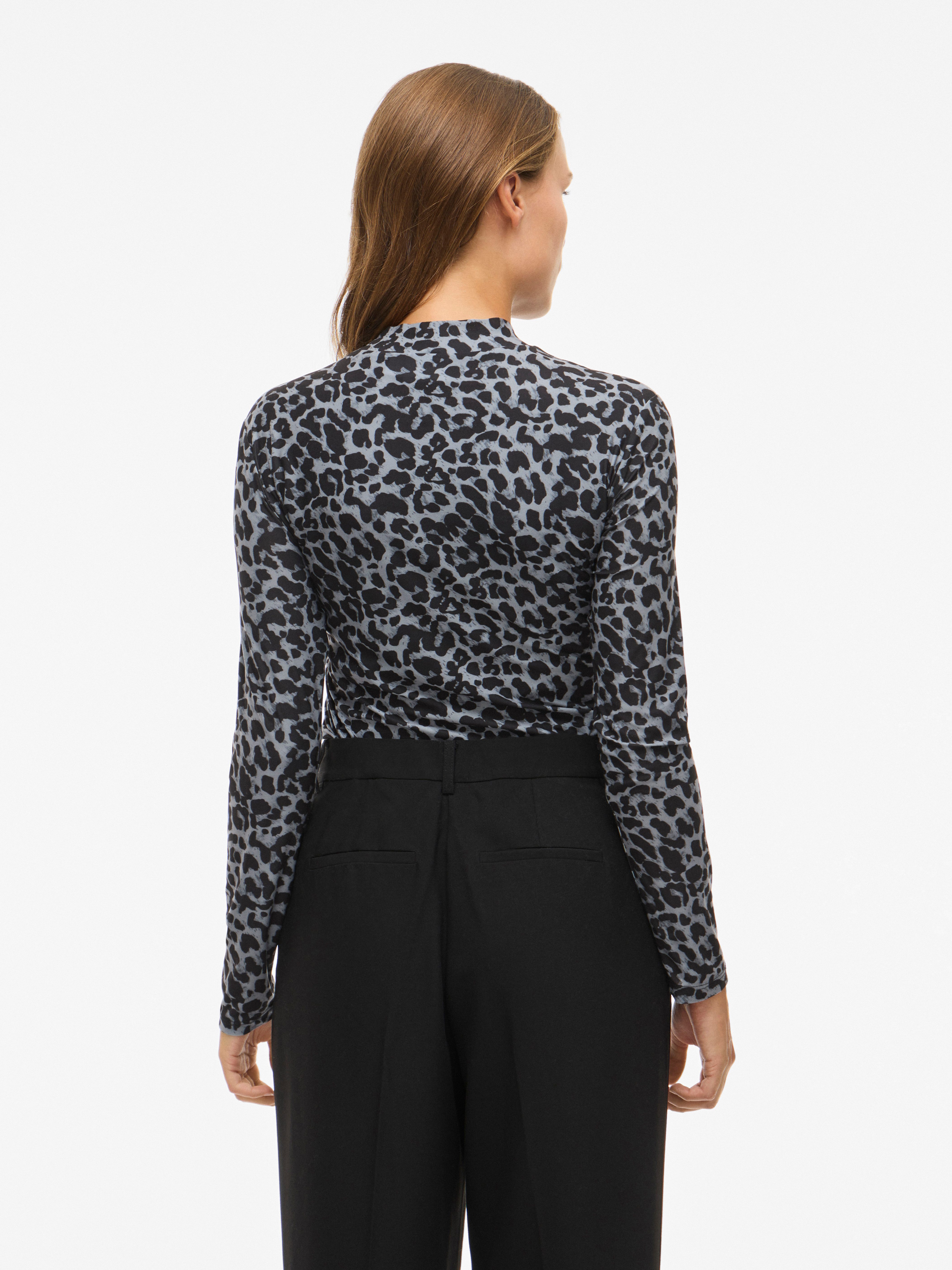 Vila Shirt met staande kraag VILEOA L/S ROLLNECK TOP - NOOS