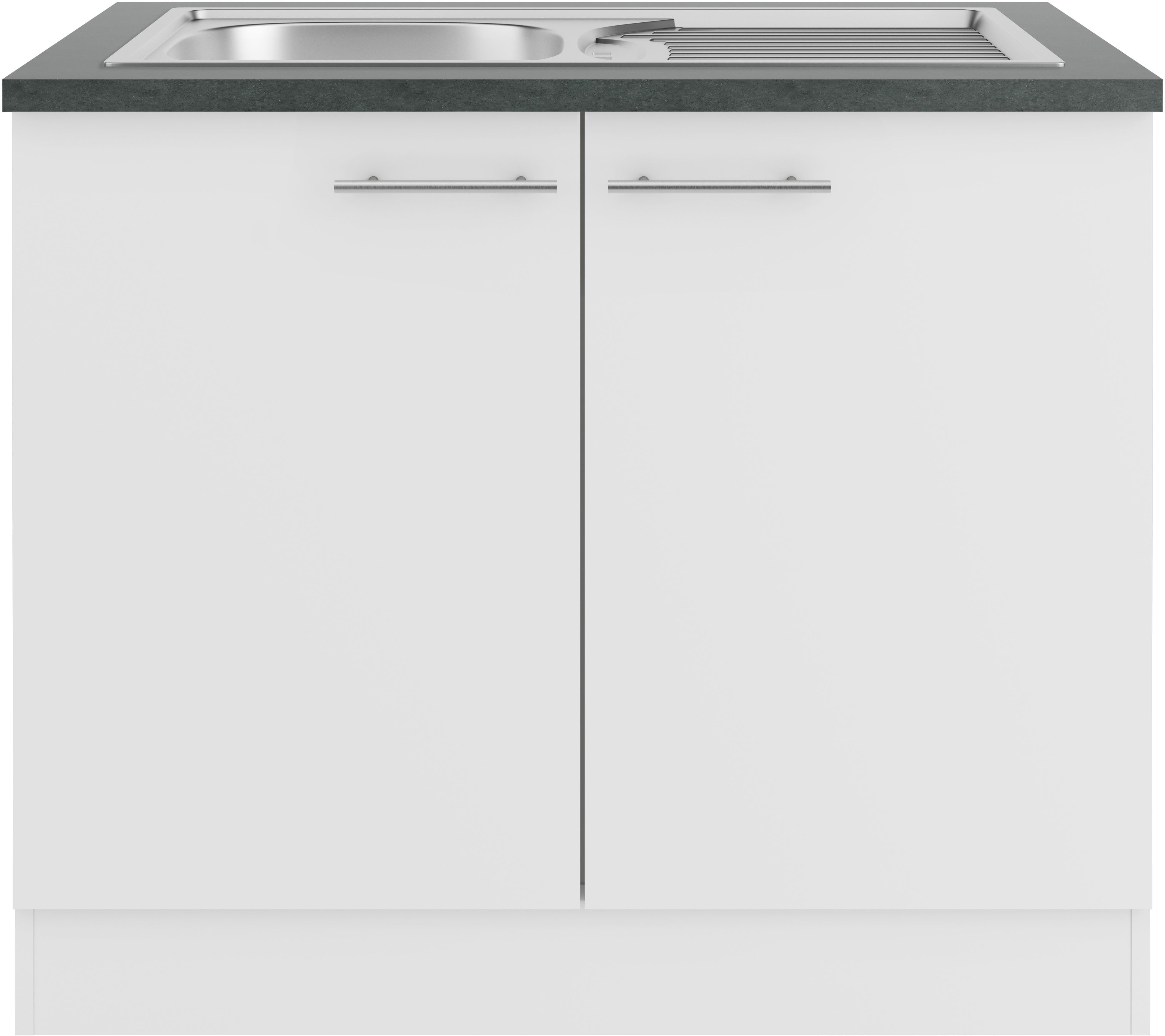 OPTIFIT Gootsteenkast Bella Breedte 100 cm, met roestvrijstalen inbouwspoelbak