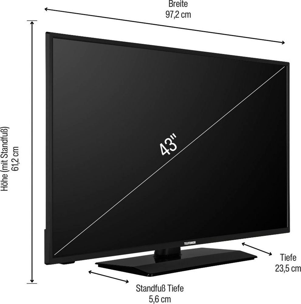 Telefunken Led-TV D43F500M4CWI, 108 cm / 43", Full HD, Smart TV