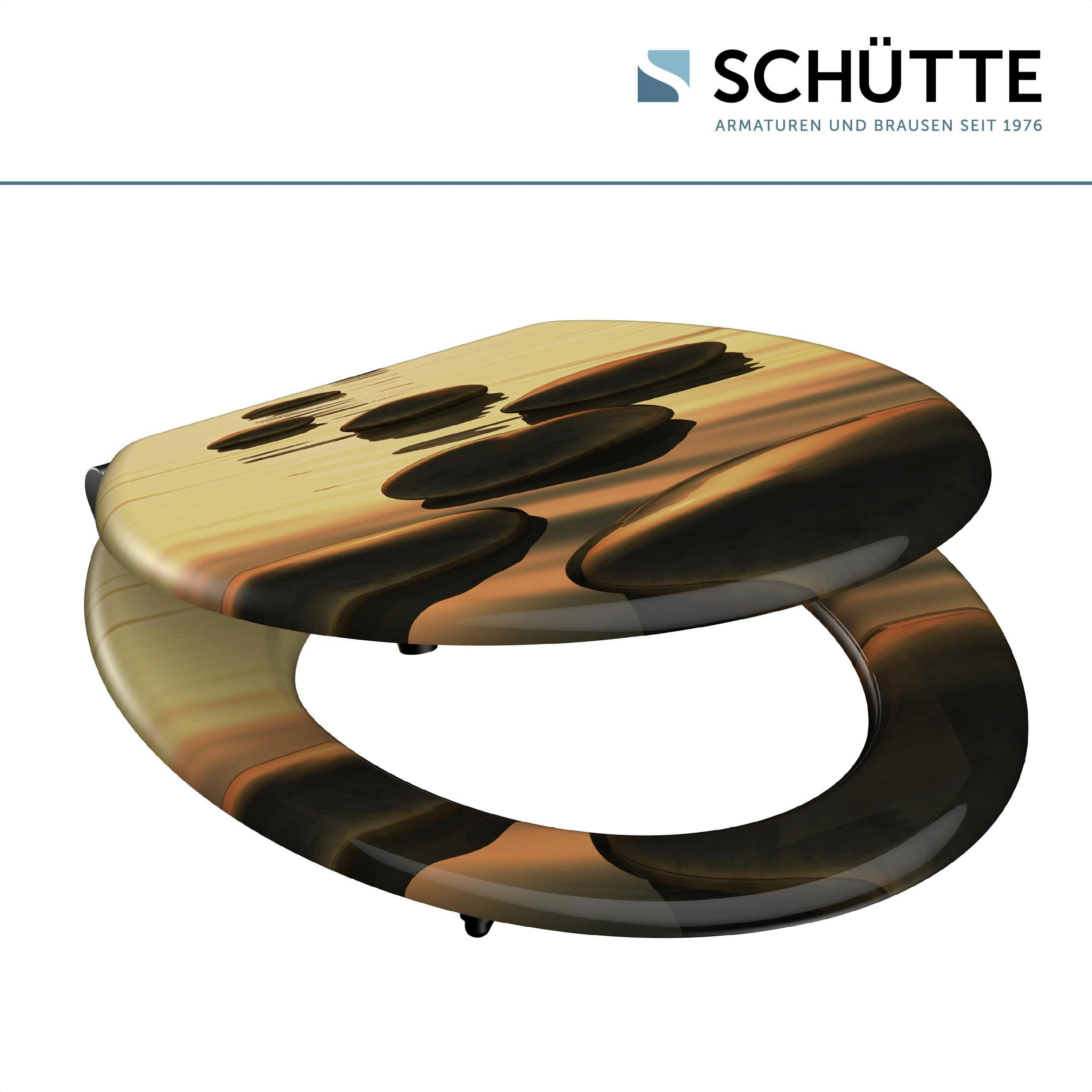 Schütte Toiletzitting Sea stone met softclosemechanisme en houten mdf-kern