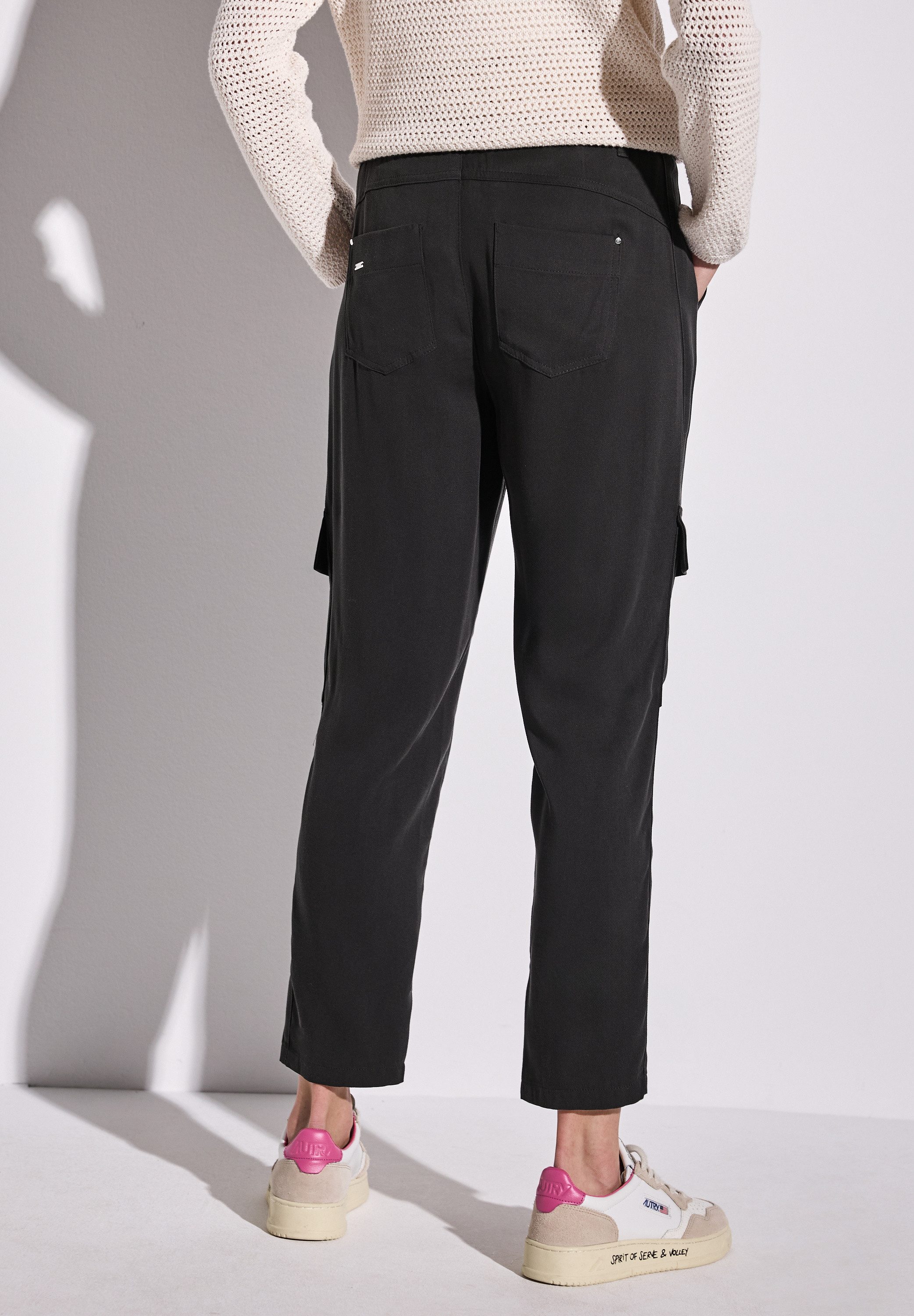 STREET ONE Paperbag-broek in cargo-look