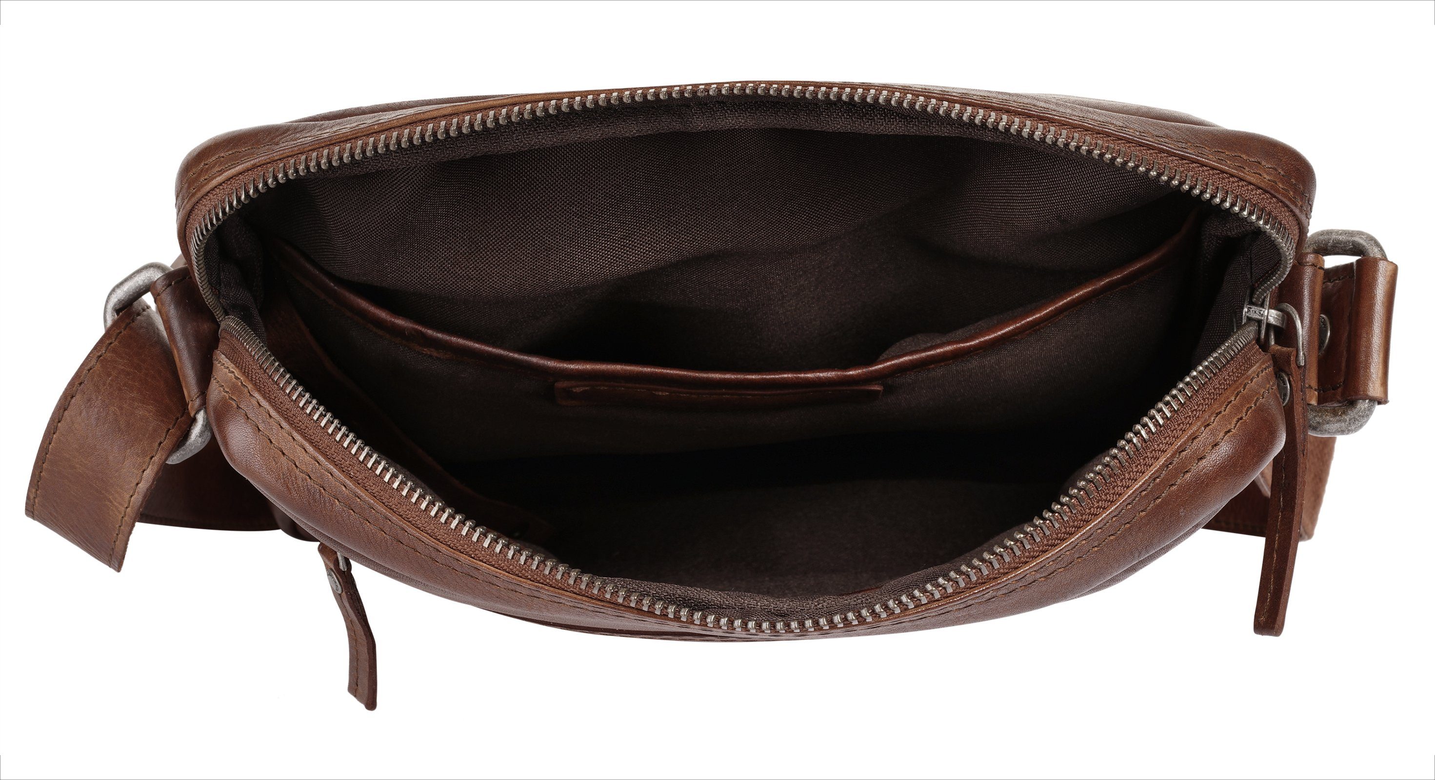 Spikes & Sparrow Schoudertas echt leder