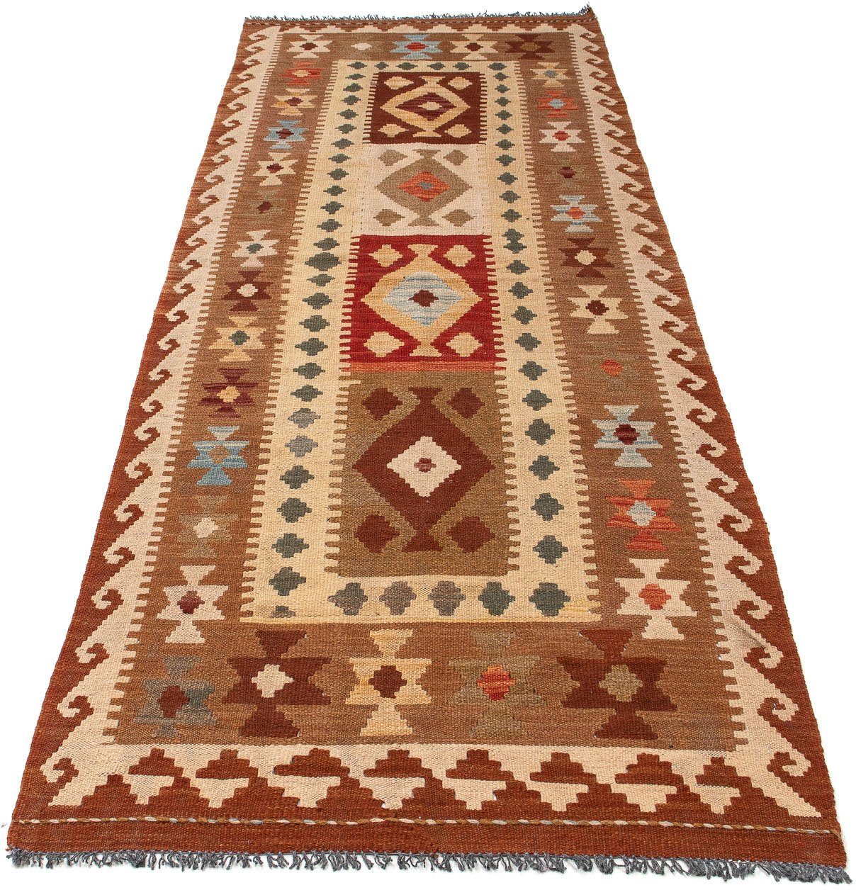 morgenland Loper Kelim Maimene medaillon 200 x 67 cm Omkeerbaar tapijt