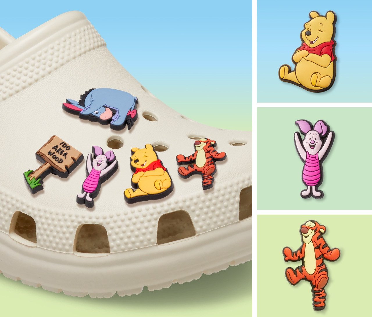 Crocs Schoenbutton Jibbitz™ Winnie The Pooh , schoen accessoire voor disney's winnie de poeh en zijn vrienden (set, 5-delig, Geen speelgoed. Niet geschikt voor kinderen jonger dan 3 jaar)