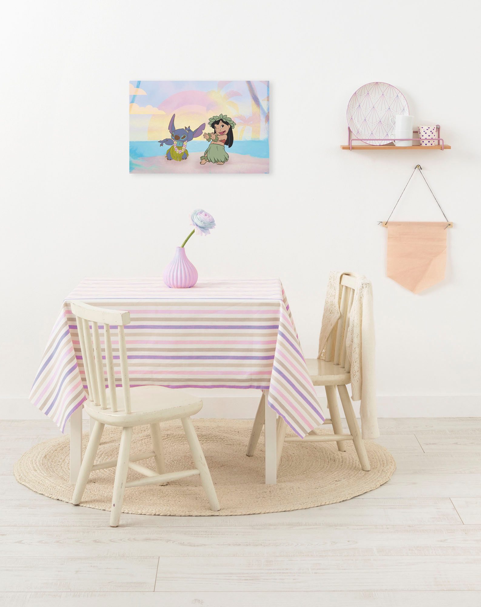 Komar Artprint op linnen Lilo and Stitch Dancing - Afmeting 60 x 40 cm (1 stuk)