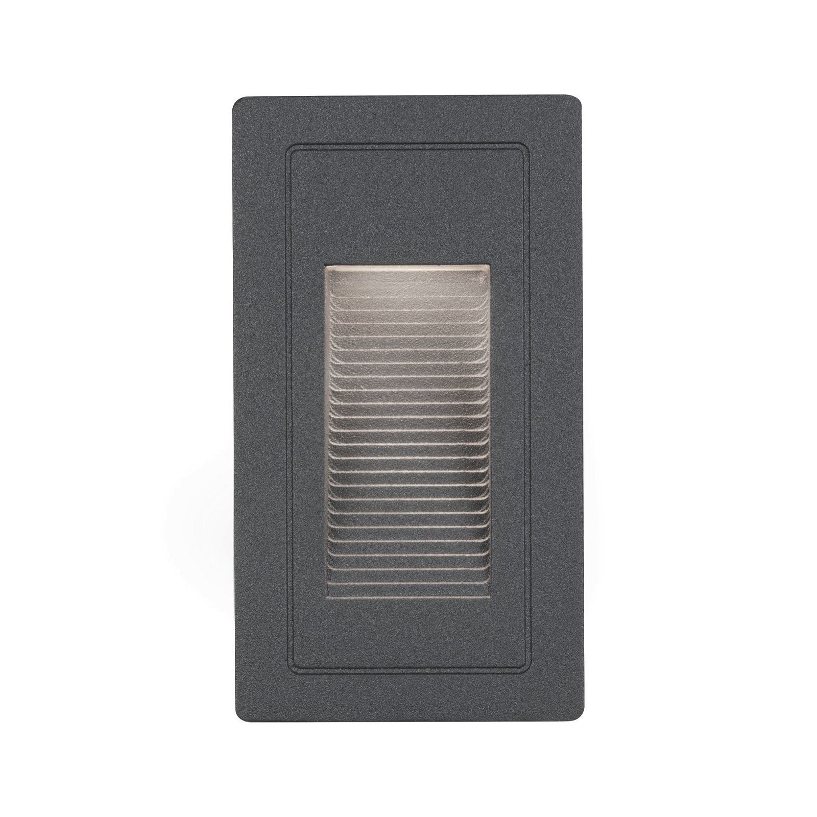 Paulmann Led-wandlamp voor buiten HighIP44 vierkant 103x58mm 3000K 4W 30lm 230V Zwart Aluminium (1 stuk)
