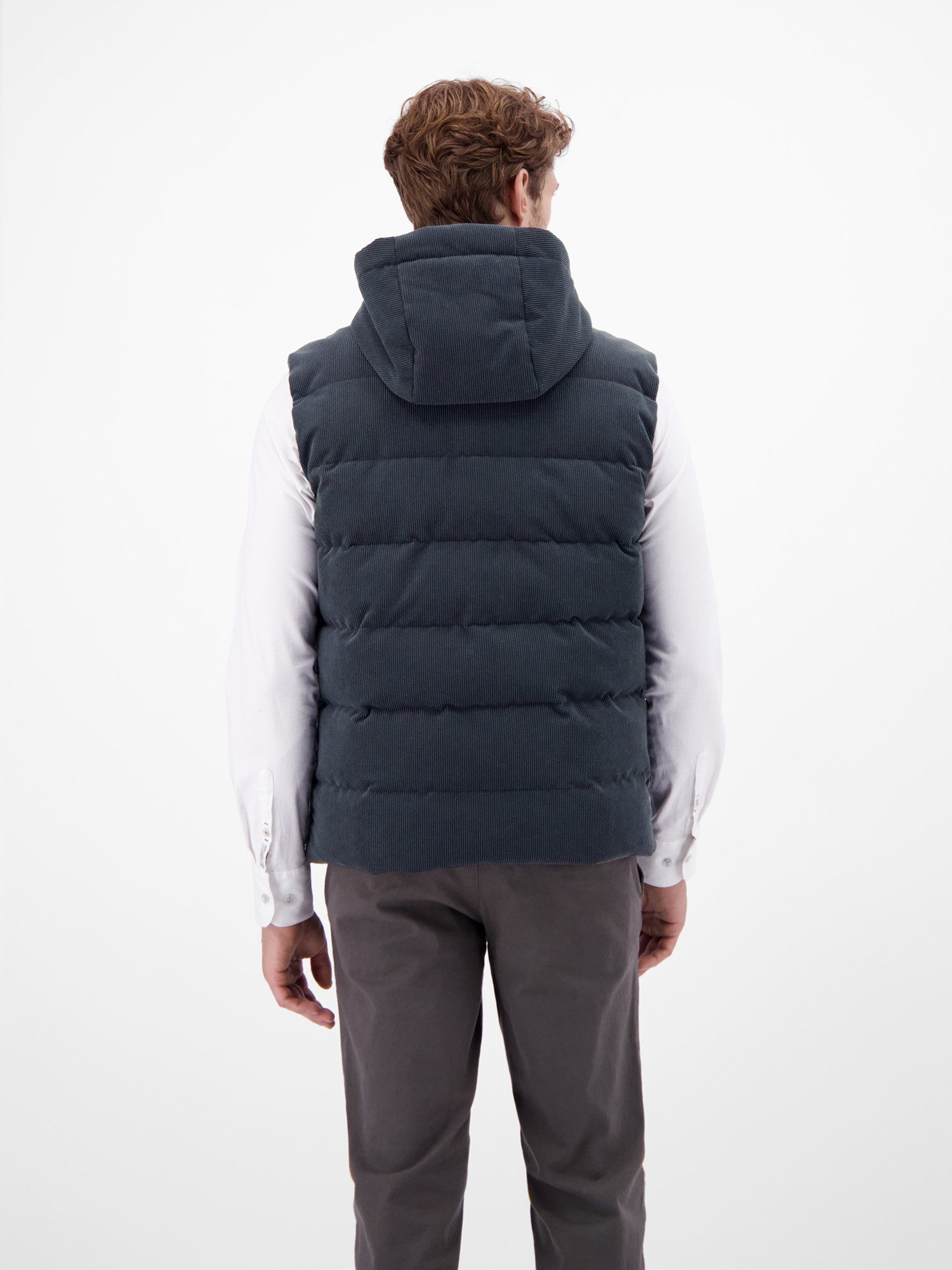 Lerros Bodywarmer LERROS Heren gewatteerde bodywarmer in functionele corduroy-look