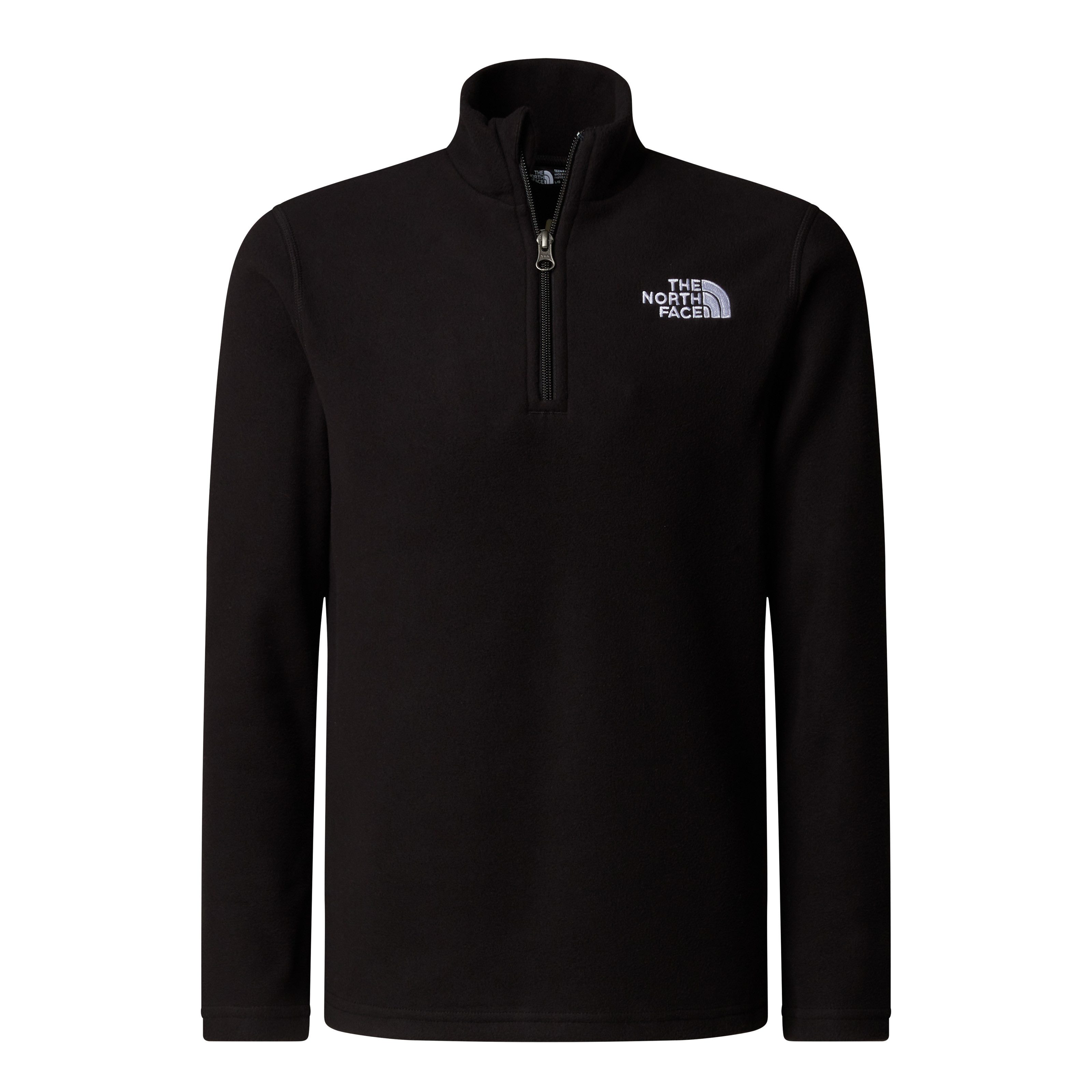 The North Face Glacier 1 4 Zip Fleece Junior Black Kind Black