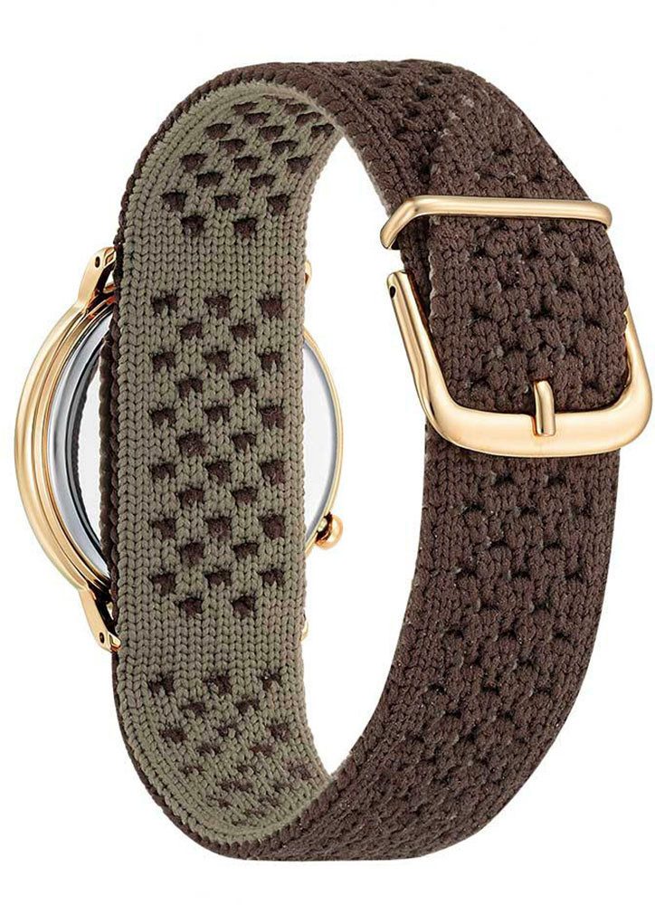 Citizen Solarhorloge EM1003-48X Polshorloge, dameshorloge, saffierglas (set, 2-delig, Met wisselband)