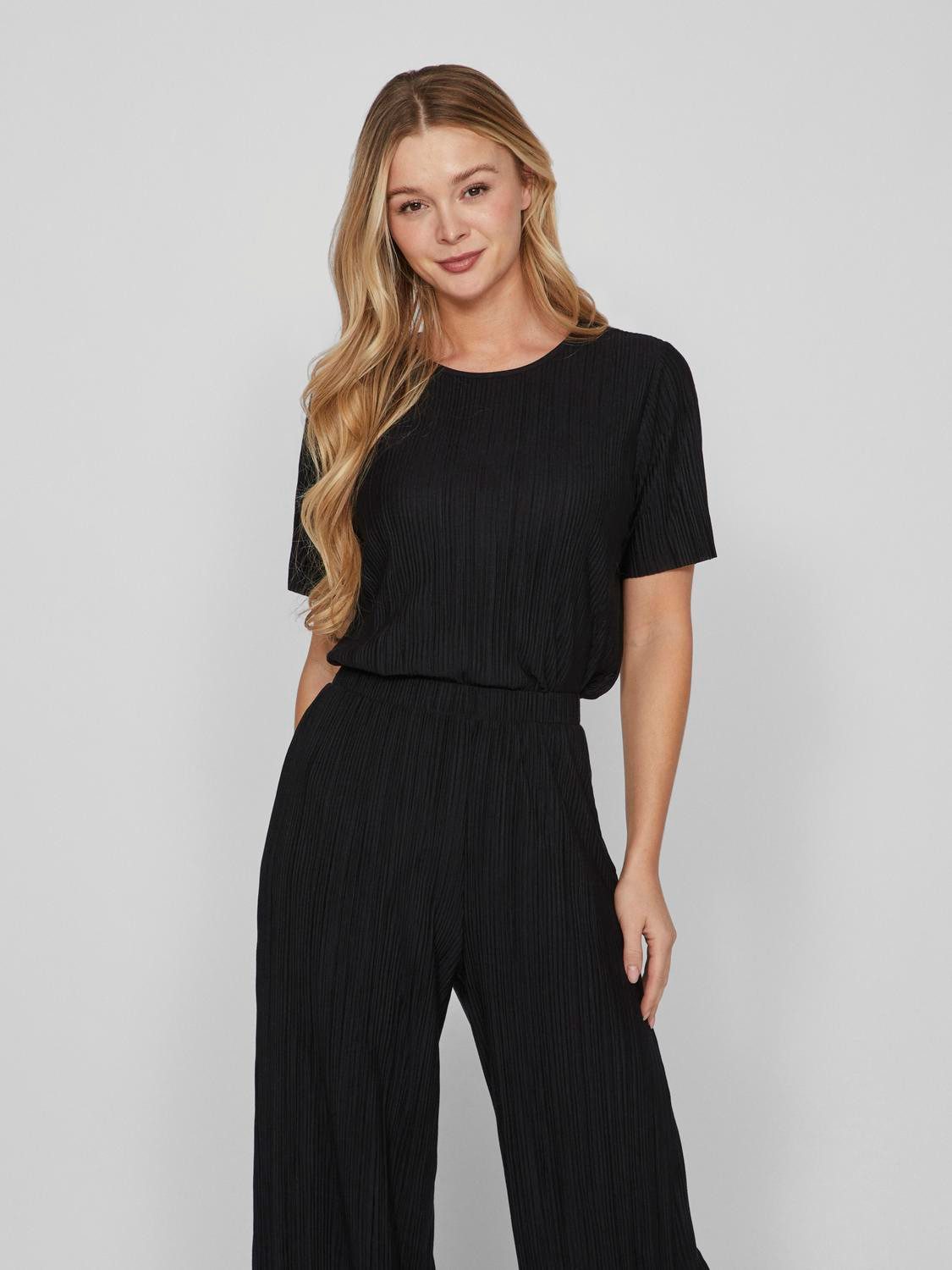 Vila Shirt met korte mouwen VIPLISA O-NECK S/S TOP - NOOS