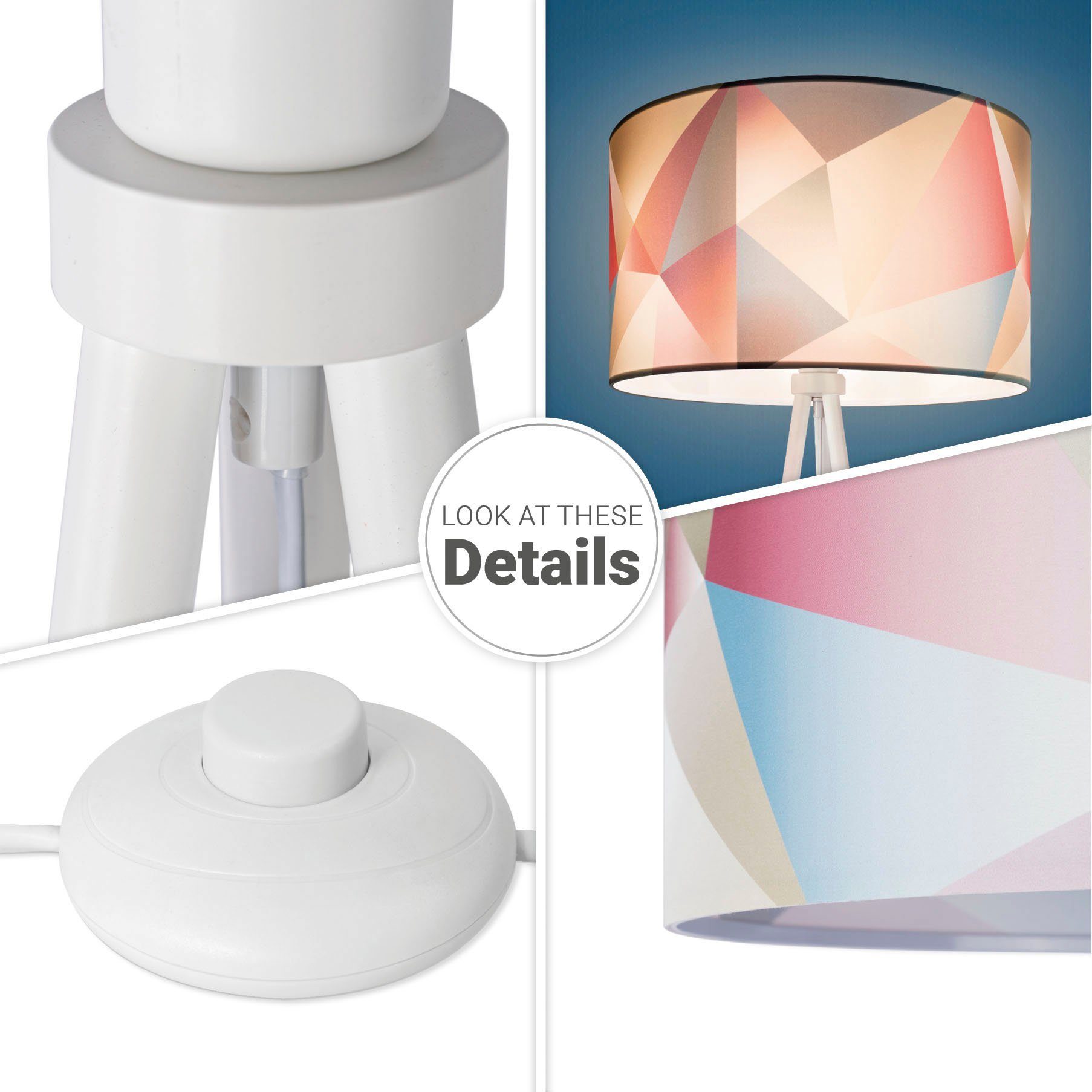 Paco Home Staande lamp Trina Kosy LED vloerlamp modern woonkamer slaapkamer, pastelkleuren decor E27
