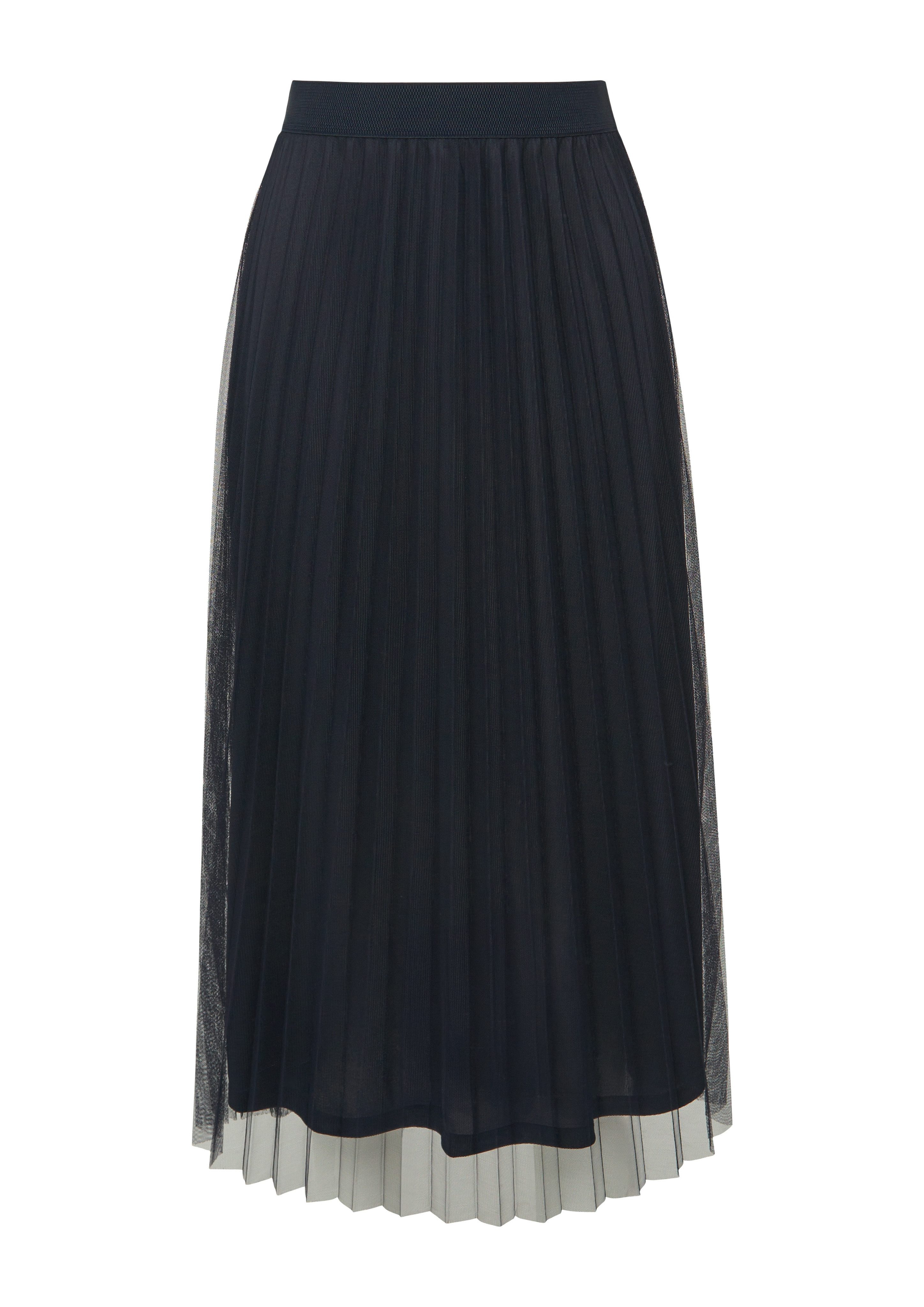 s.Oliver BLACK LABEL Midirok van geplisseerd mesh