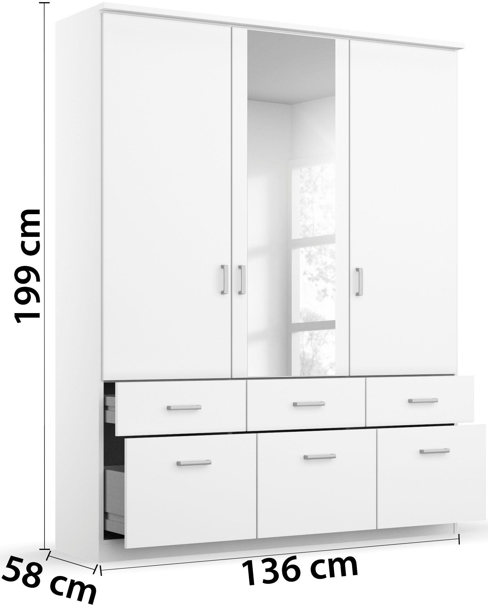 rauch Kledingkast kast garderobe plafondhoge kast BREMEN