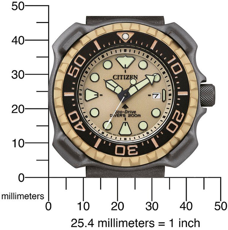 Citizen Duikhorloge Promaster Diver Polshorloge, herenhorloge, solar, tot 20 bar waterdicht, datum