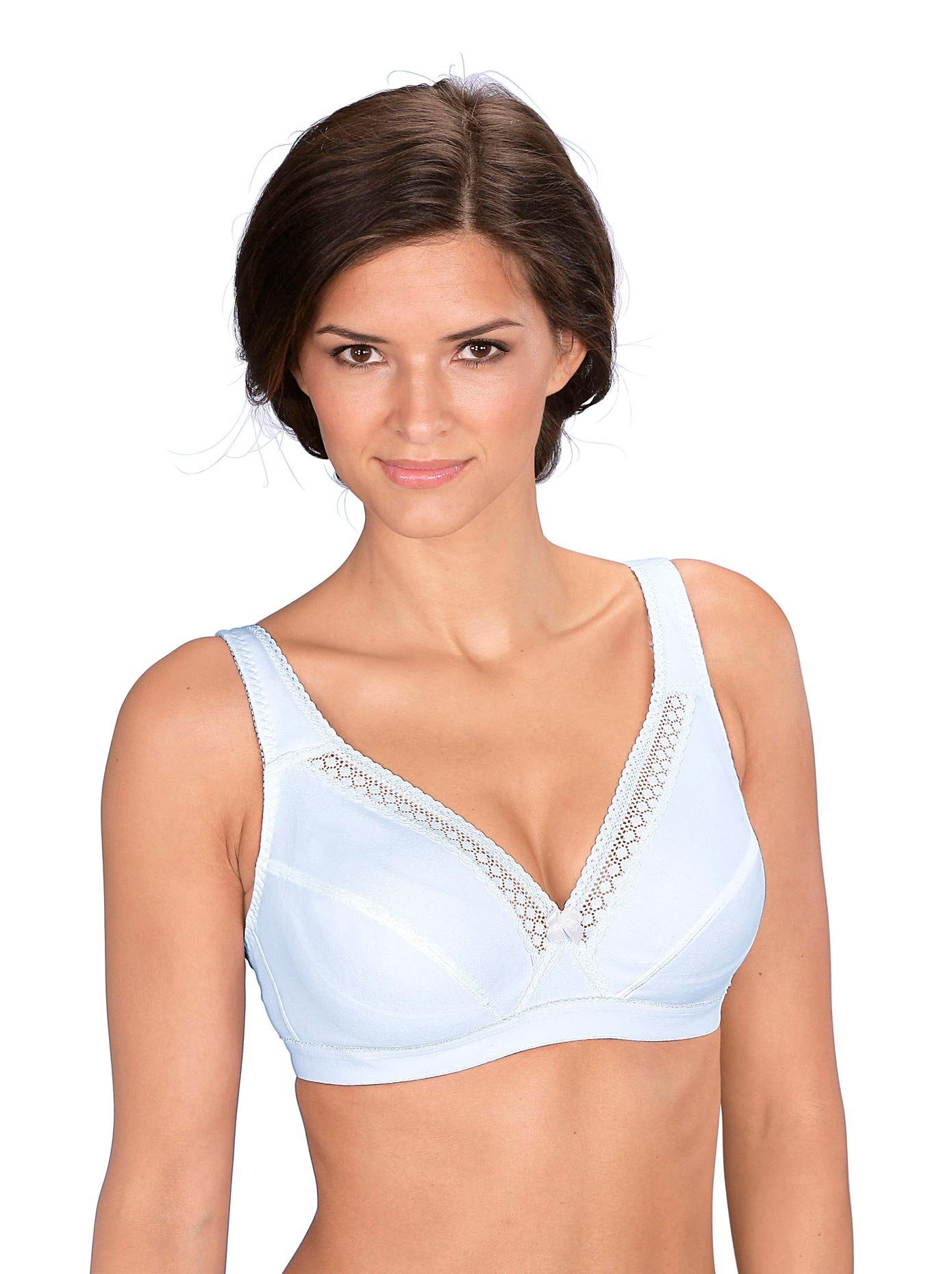 Speidel Soft-bh (2-delig, Set van 2) dames t-shirt bh's maat D D wit