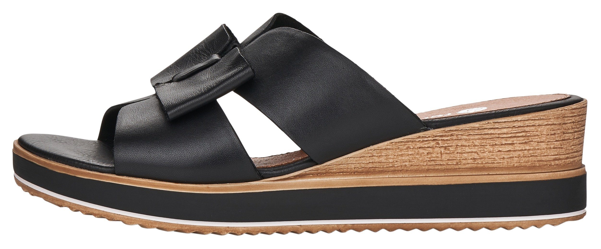 Remonte Slippers , sleehak, zomerschoen met mooie sierstrik