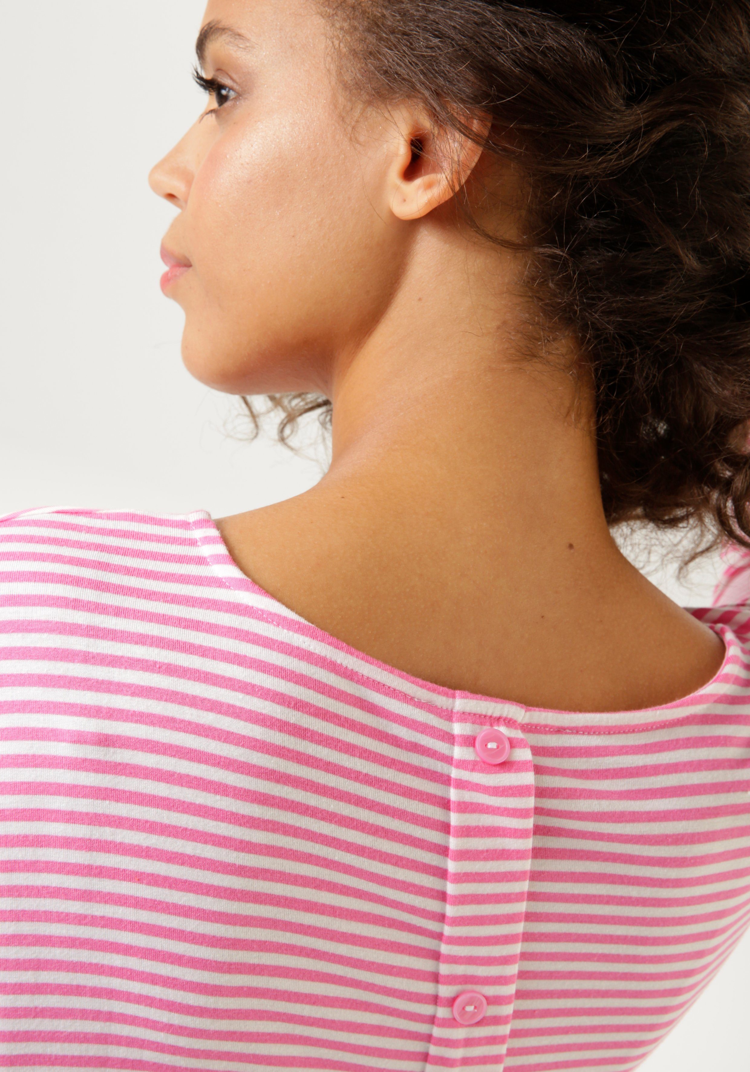 Aniston CASUAL Shirt met lange mouwen het highlight: de sierknoopsluiting op de rug nieuwe collectie