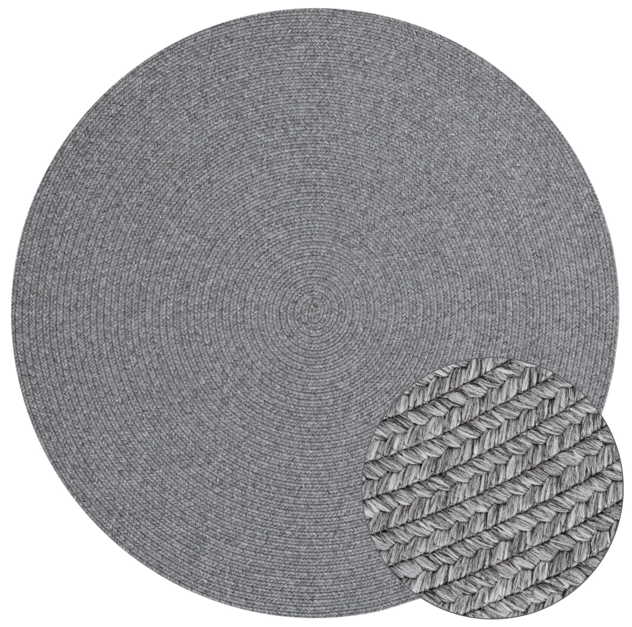 NORTHRUGS Vloerkleed Trenzado In- & Outdoor, Handmade-Look, Geweven, Weerbestendig, Balkon, Woonkamer