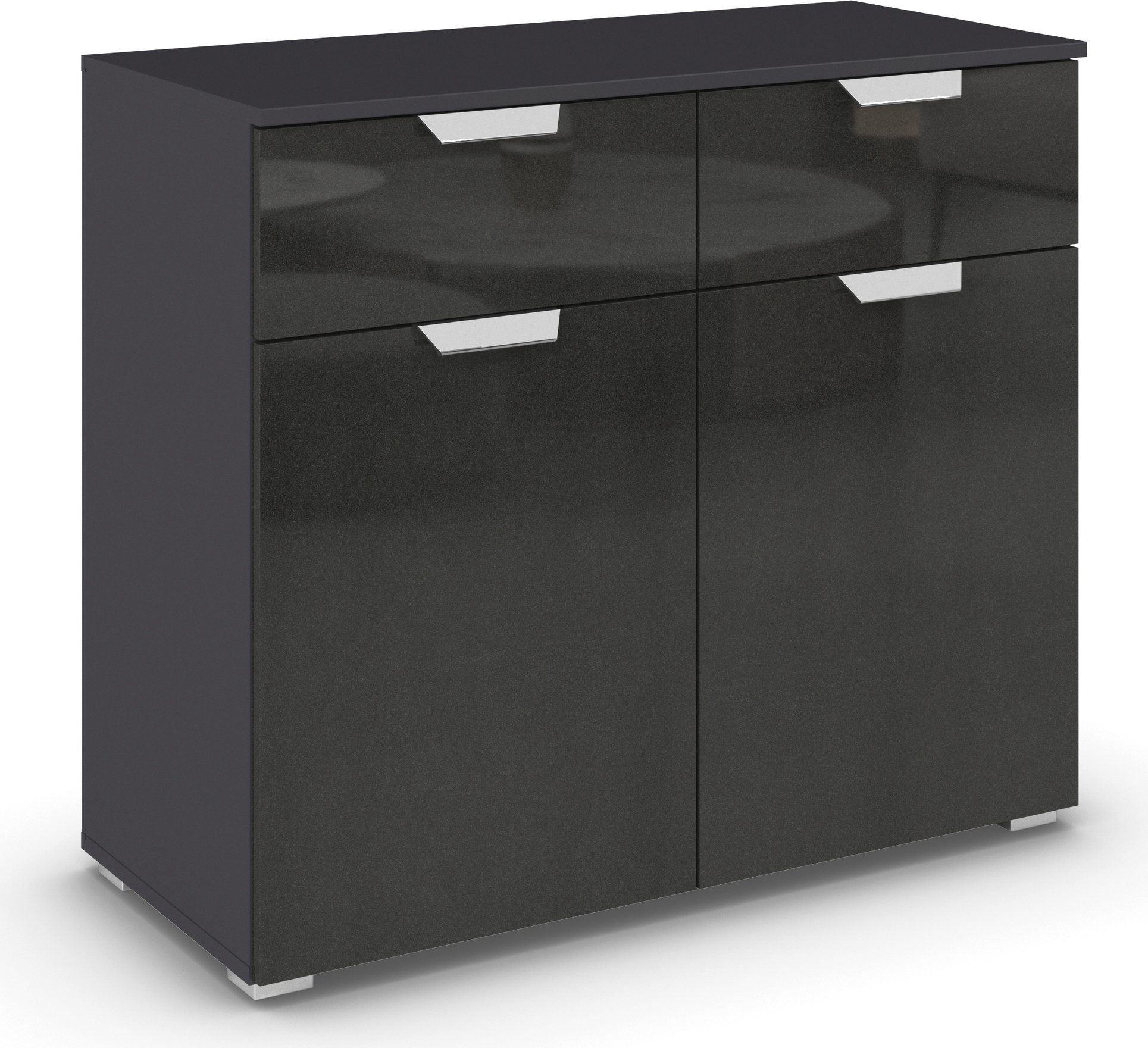 rauch Hoge kast Glamour by Aditio met hoogglansfront, 2 laden met soft-closefunctie