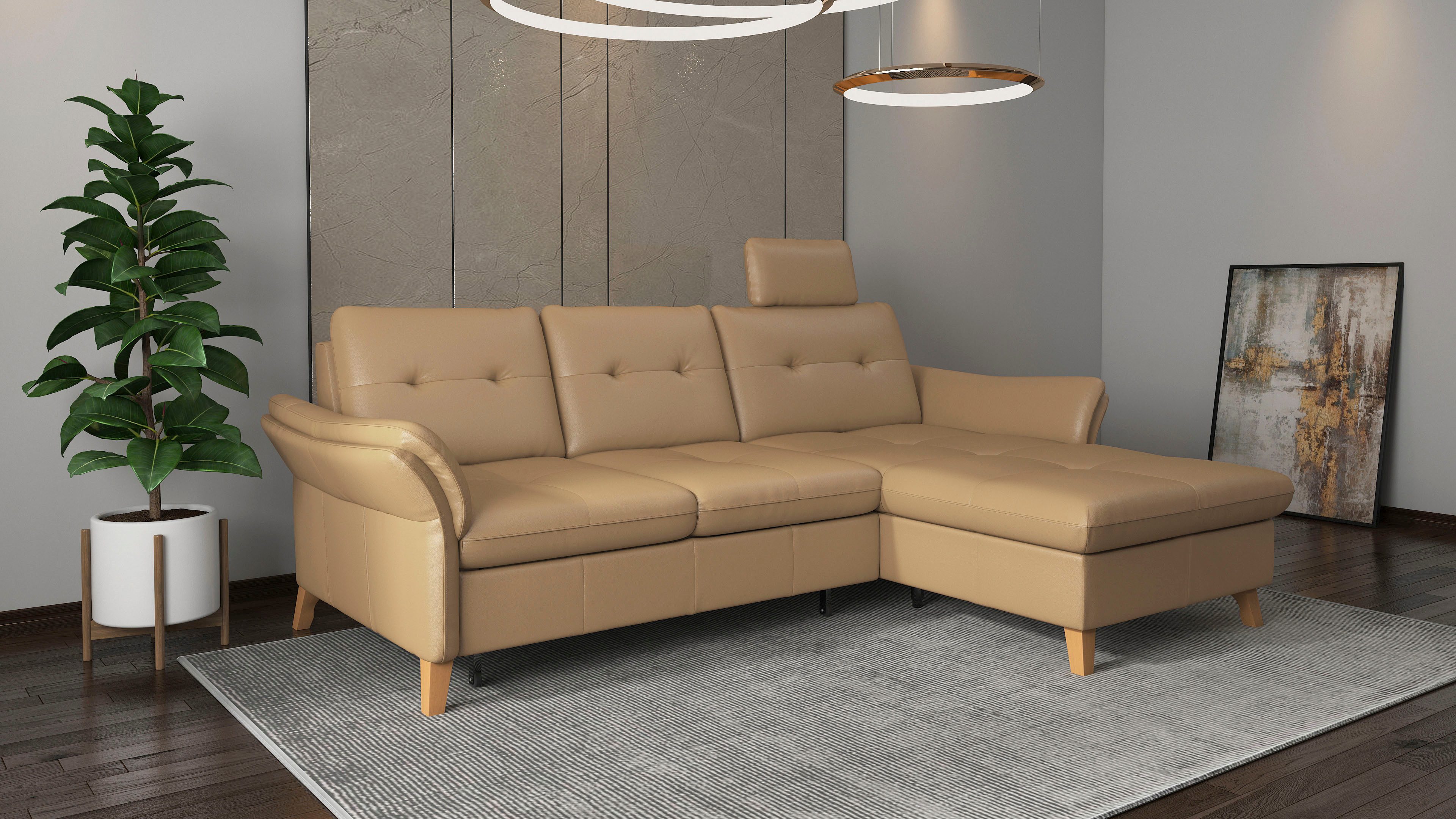 sit&more Hoekbank Göteborg Zitdiepteverstelling en binnenvering, naar keuze met slaapfunctie