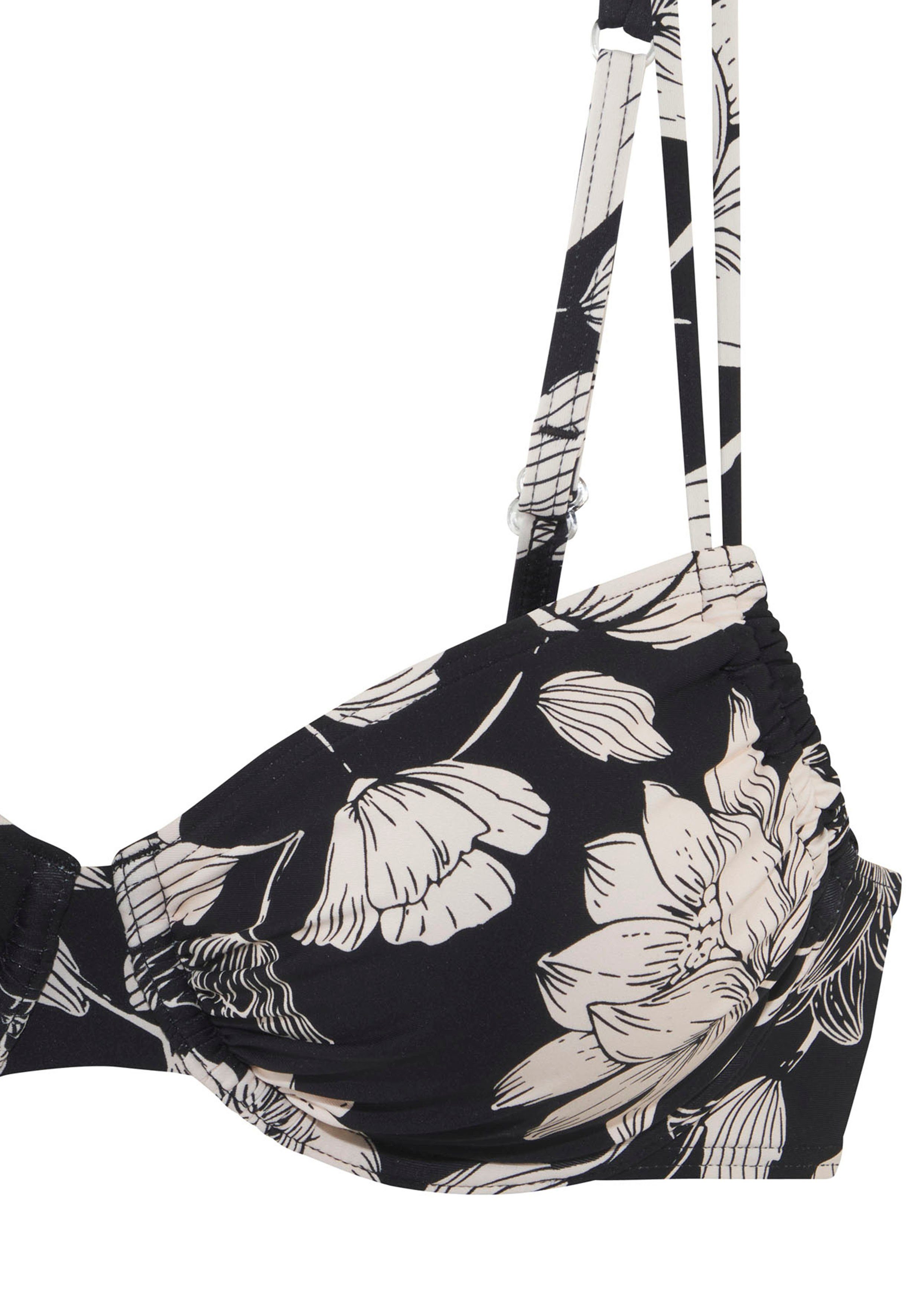 s.Oliver RED LABEL Beachwear Beugelbikinitop Lady met een bloemmotief