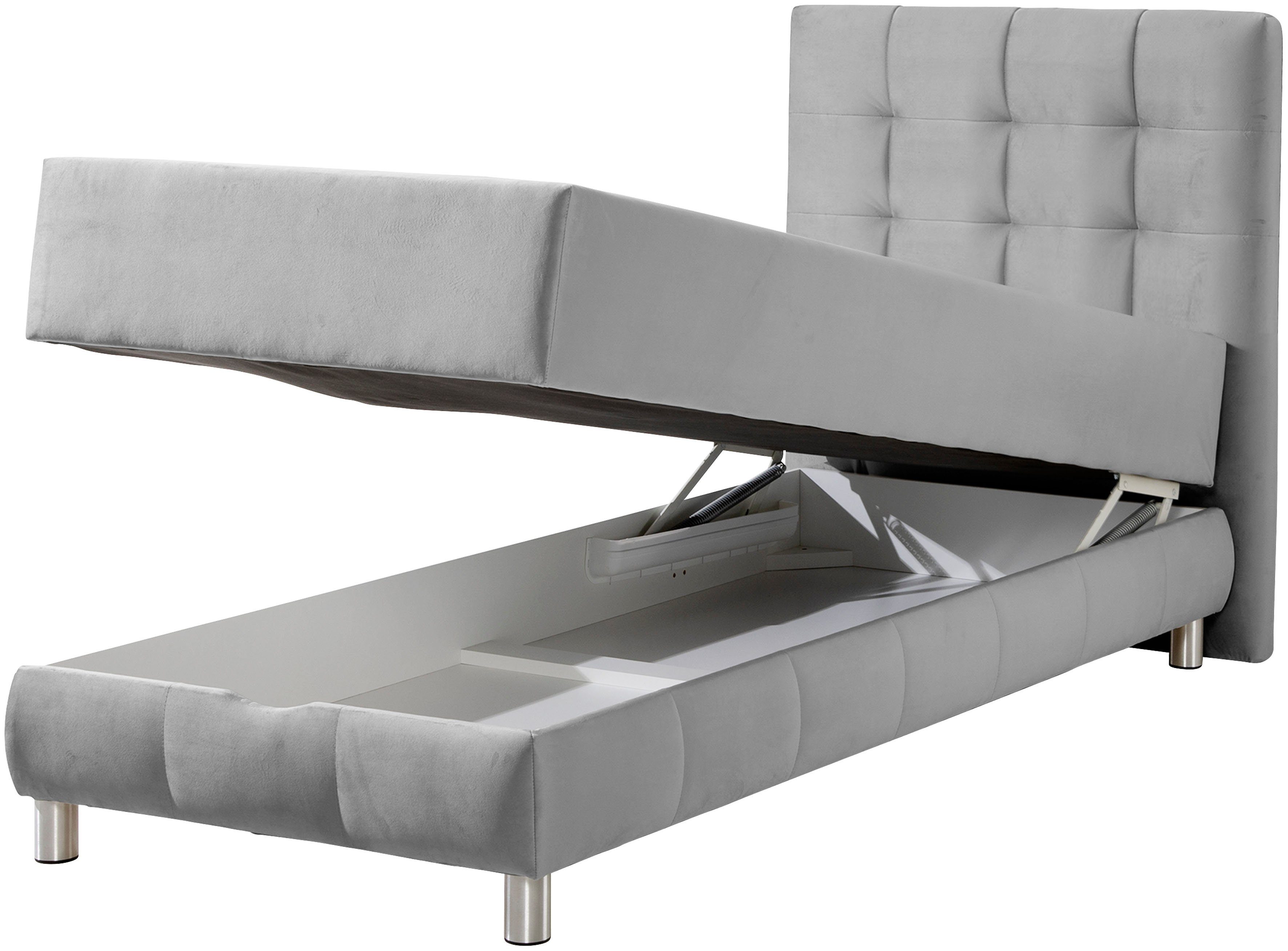 INOSIGN Boxspring Vaasa inclusief bedlade & topper, xxl-uitvoering, extra lengte 220 cm