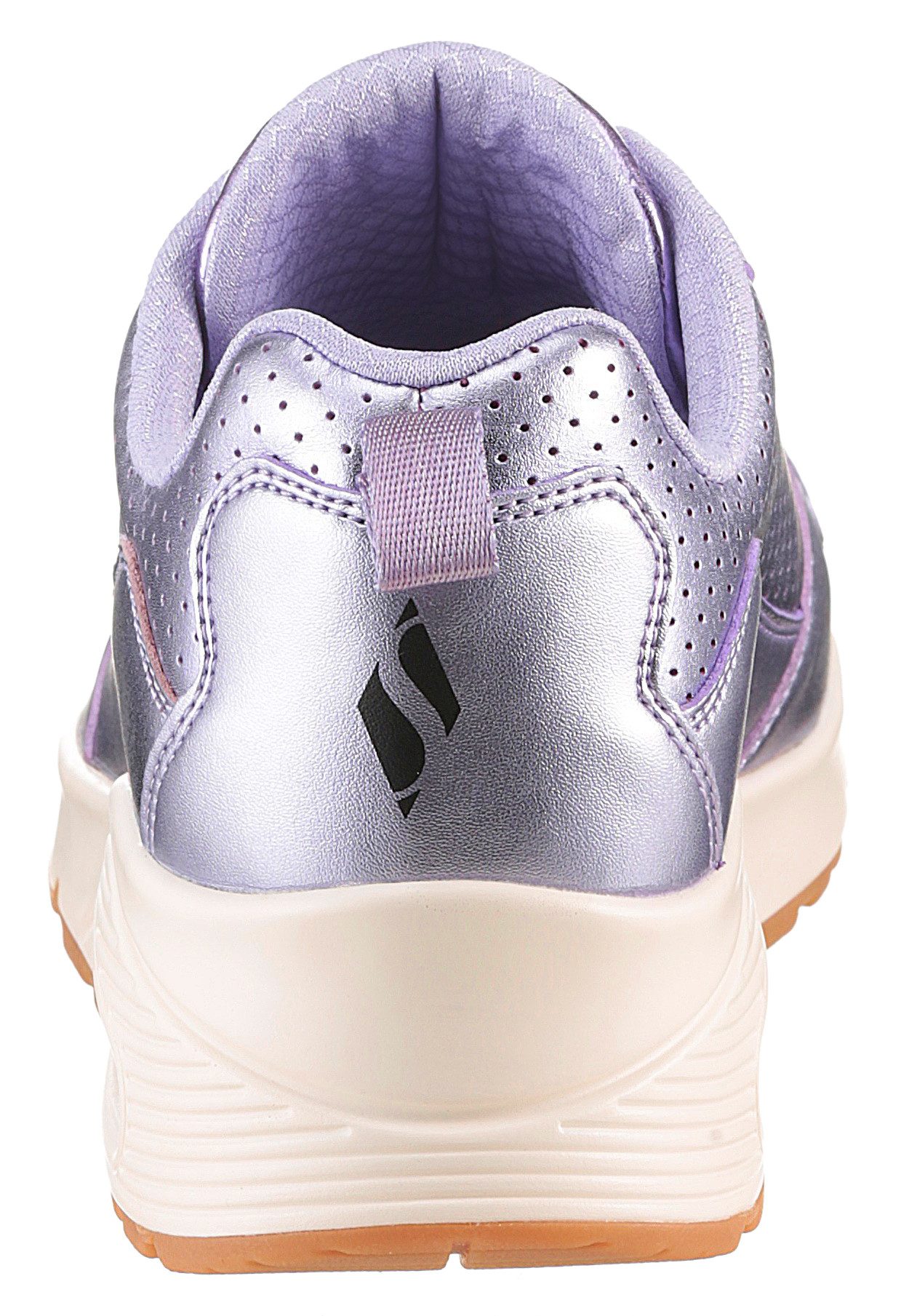 Skechers Sneakers Uno - Metallixs , sleesneaker, plateausneaker, veterschoen, lage schoen in metallic-look