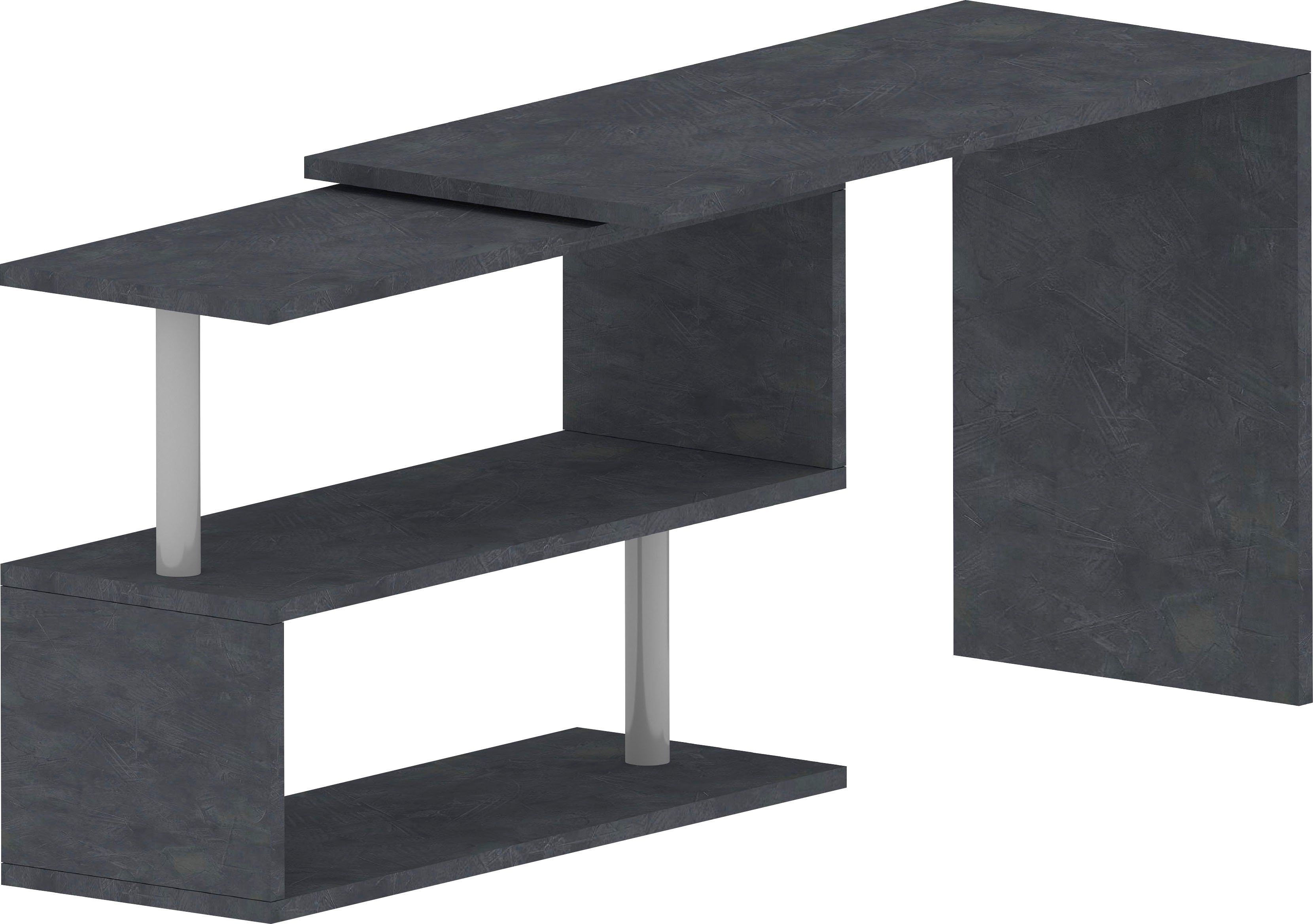 INOSIGN Bureau Volta, Made in Italy multifunctioneel - als computertafel, hoekbureau of sideboard