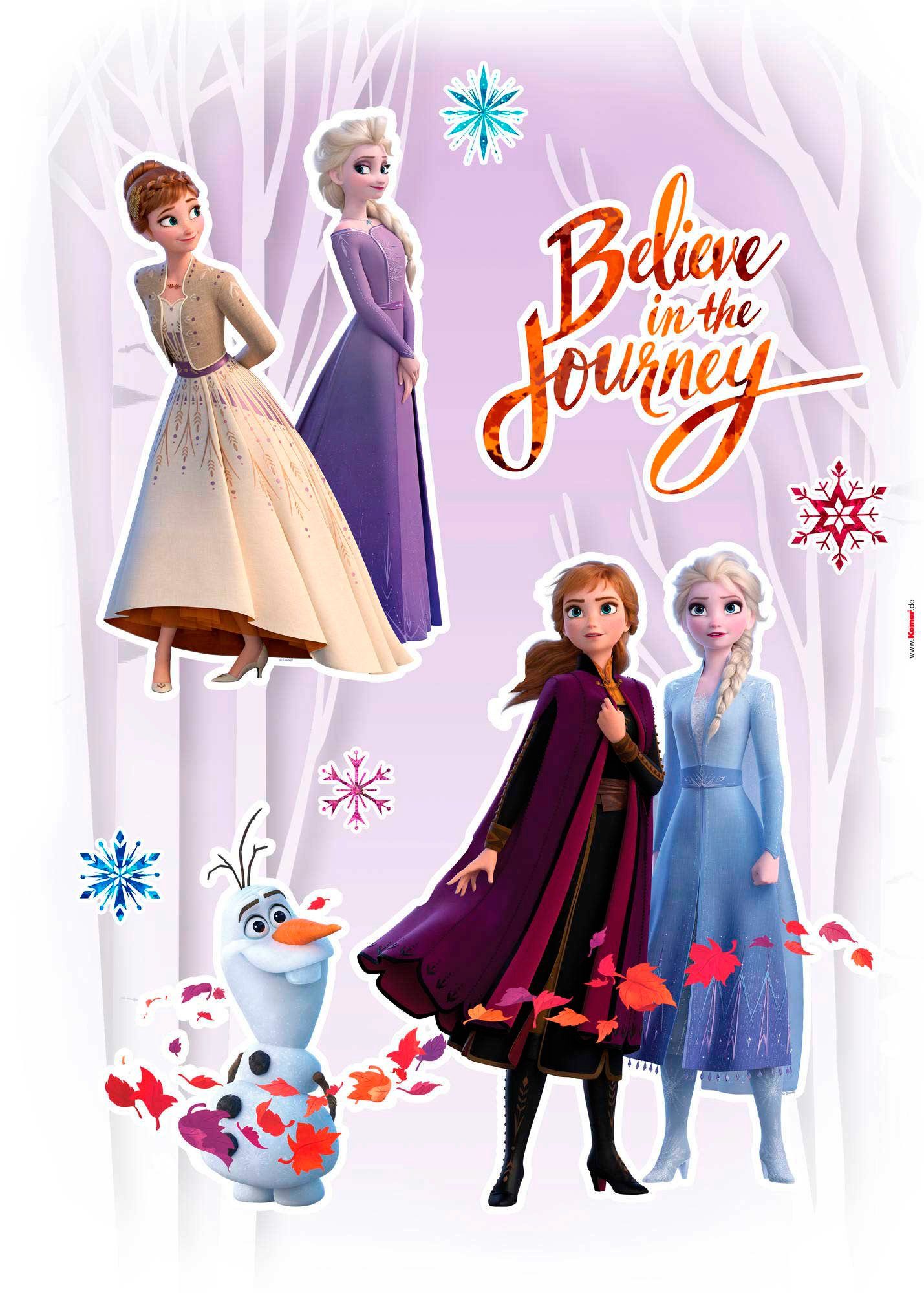 Komar Wandfolie Frozen 2 - Believe in the Journey - afm. 50 x 70 cm (10-delig) wandstickers multicolor