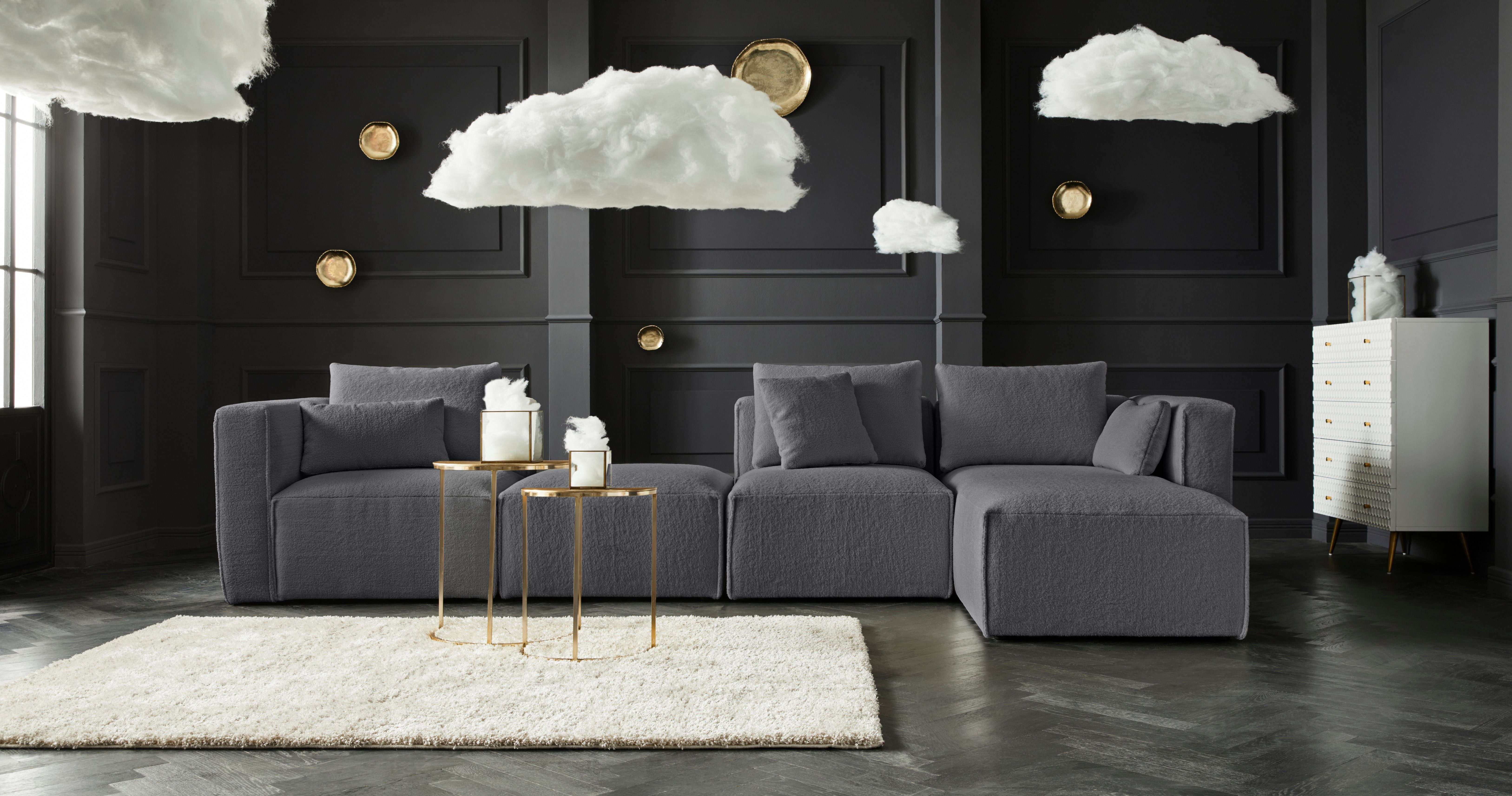 Home affaire Ottomane Comfine Modulaire ottomane om zelf samen te stellen, in 3 bekledingvarianten