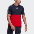 adidas sportswear t-shirt essentials colorblock blauw