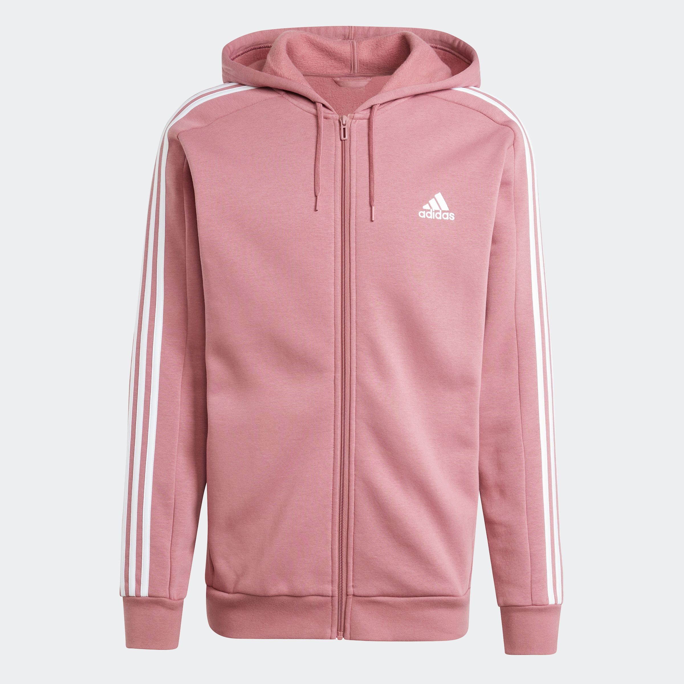 adidas Sportswear Capuchonsweatvest ESSENTIALS 3-STRIPES CAPUCHONJACK comfortabel materiaal van katoenmix (1-delig)
