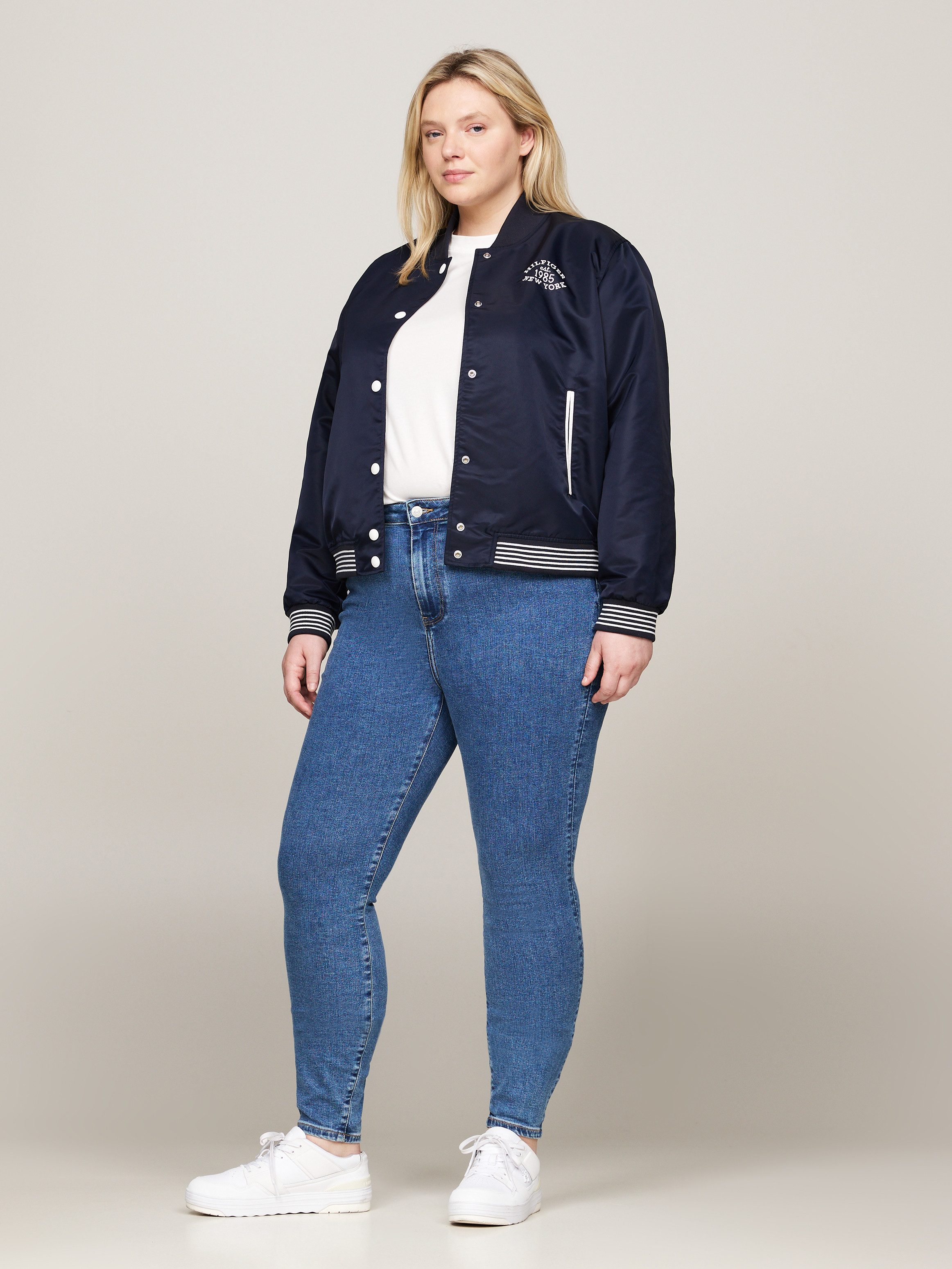 Tommy Hilfiger Curve Skinny fit jeans CRV HARLEM U SKINNY HW Grote maten in stoned washed look
