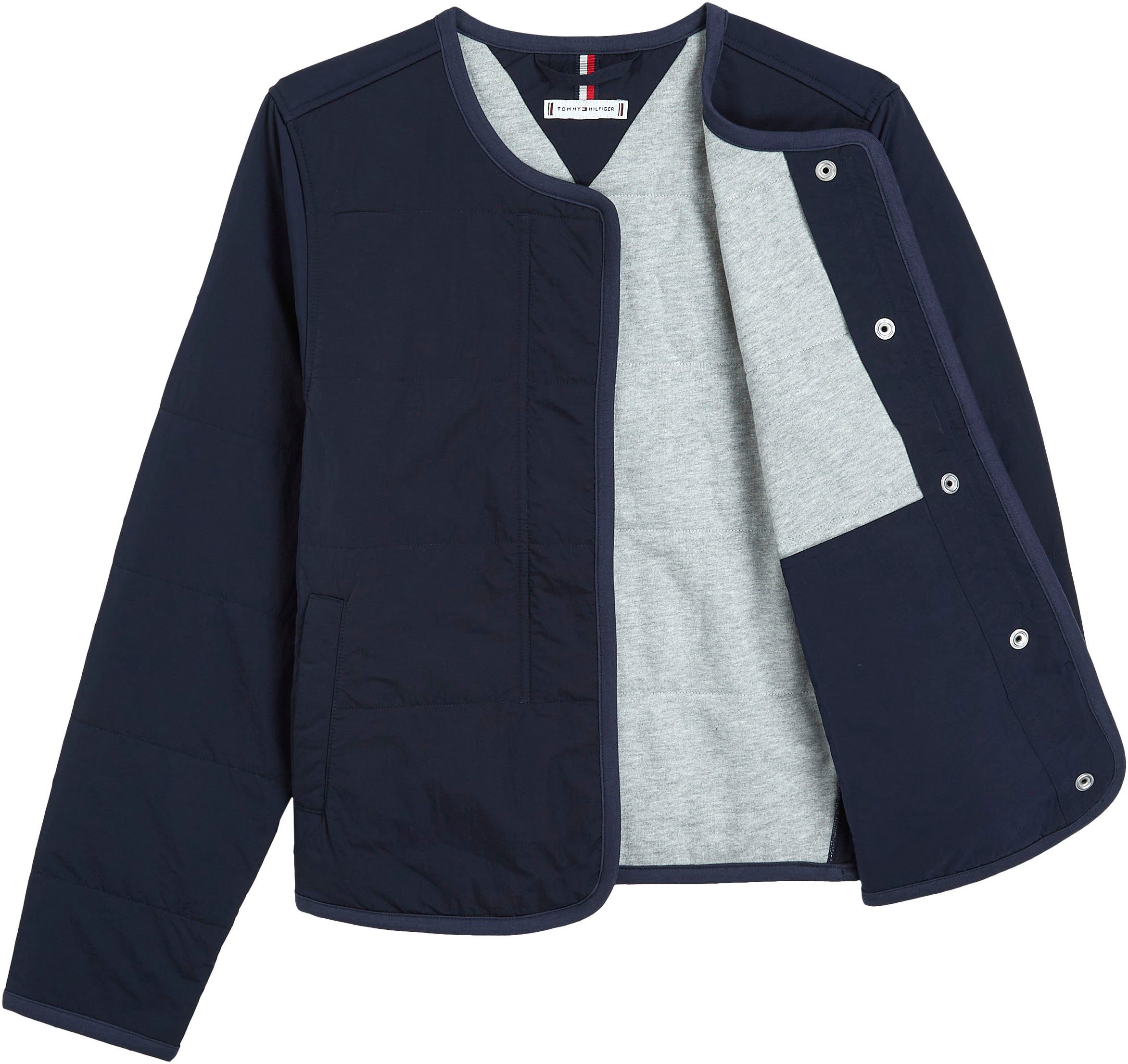 Tommy Hilfiger Gewatteerde jas JERSEY LINED JACKET met tommy jeans-merklabel