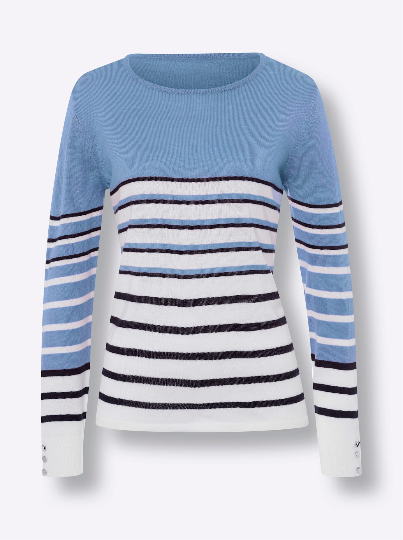 Classic Basics Gestreepte Trui met lange mouwen